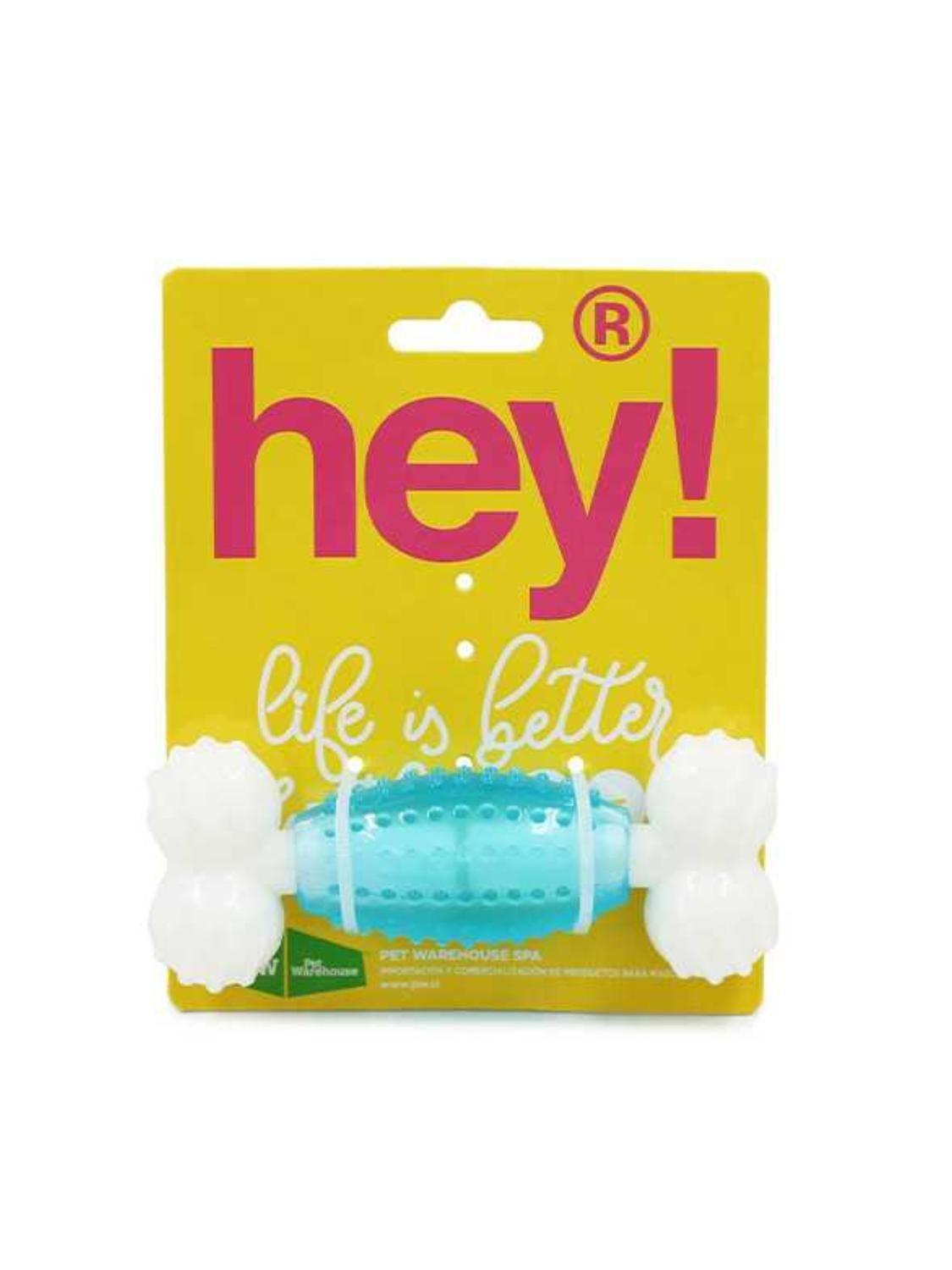 Juguete Hueso Nylon Hey! 12,3x5x3,3 cm Blanco y Celeste Perros-2