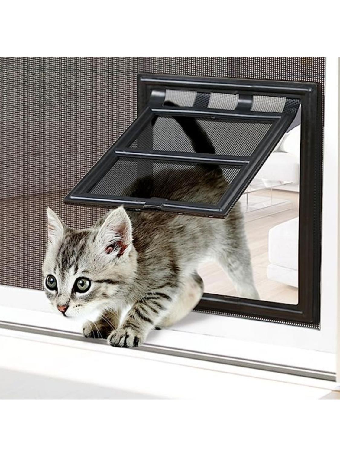 Puerta abatible para perros y gatos pequeños 20 x 25 cm-2