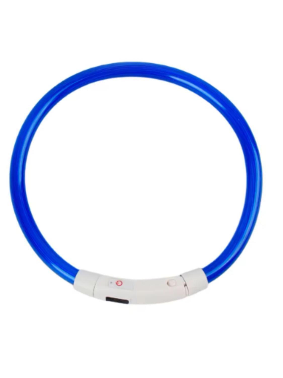 Collar Para Perro Luz Led Carga Usb Talla M 55cm-0