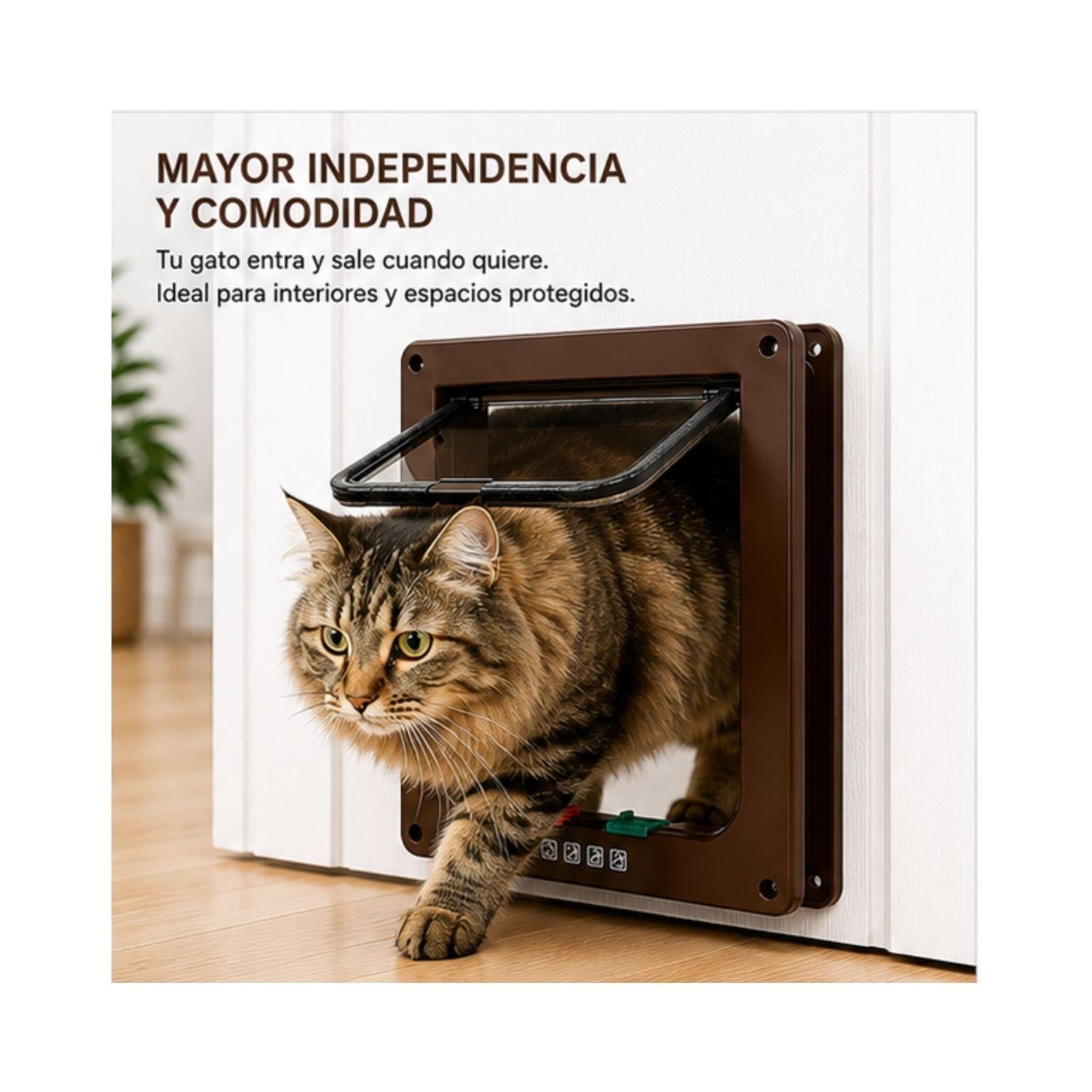 Puerta Para Gatos M 25x23cm Acceso Mascotas-3