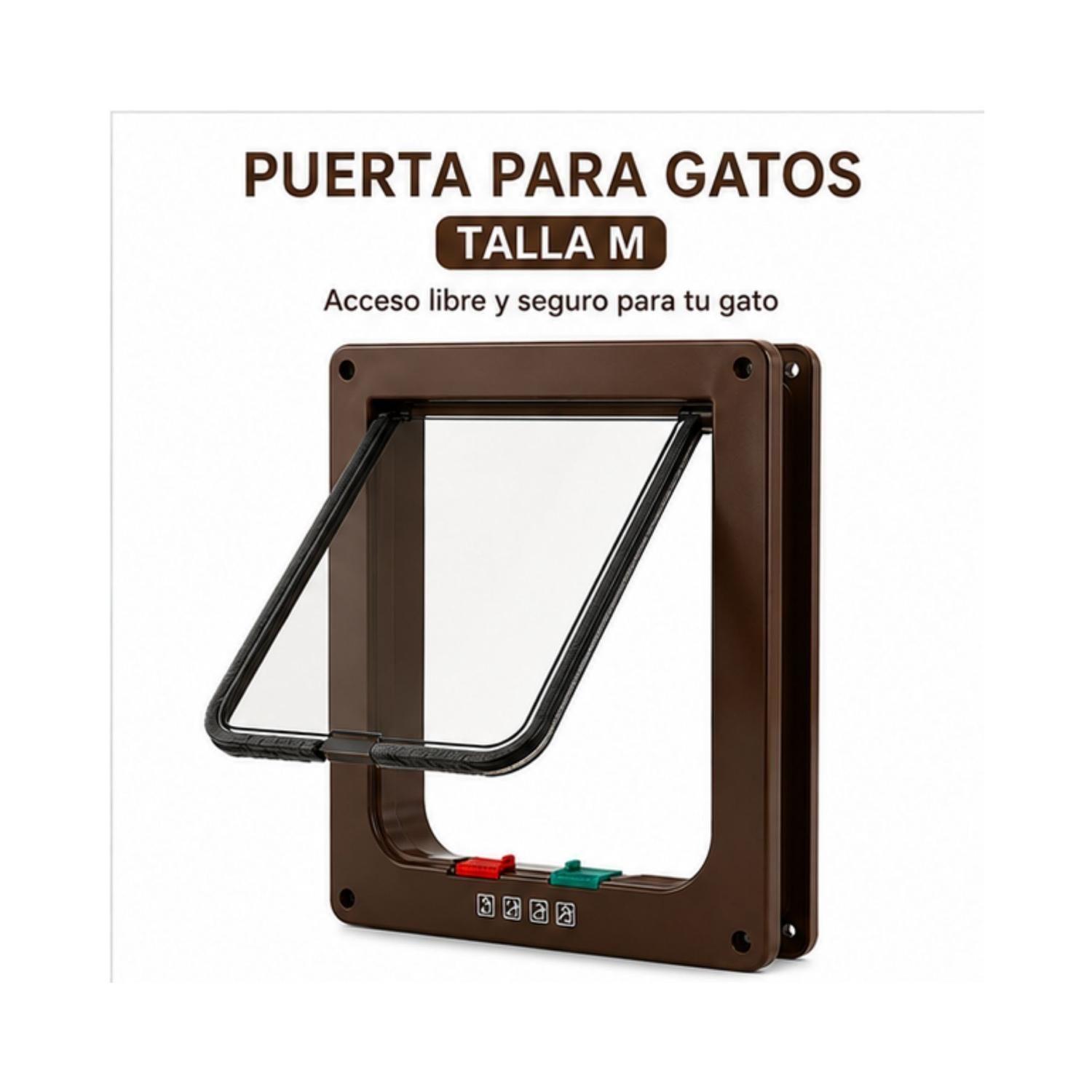 Puerta Para Gatos M 25x23cm Acceso Mascotas-4