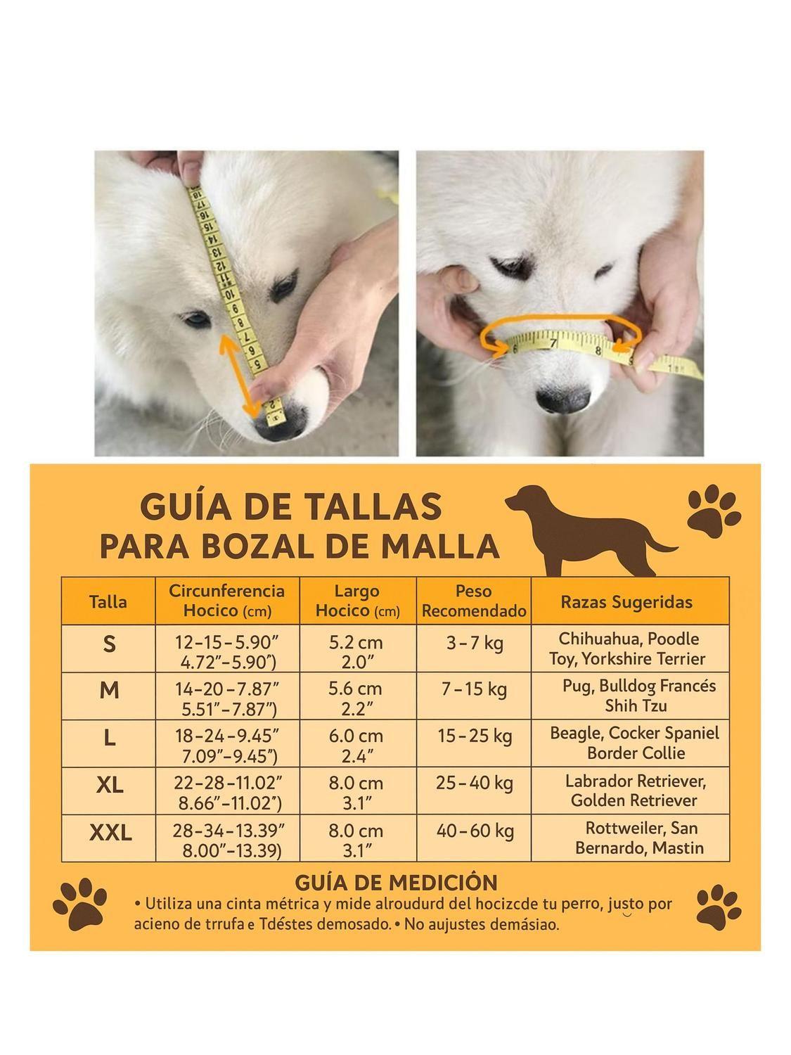 Bozal Ajustable con Velcro Perro Talla S 12x15 cm-1