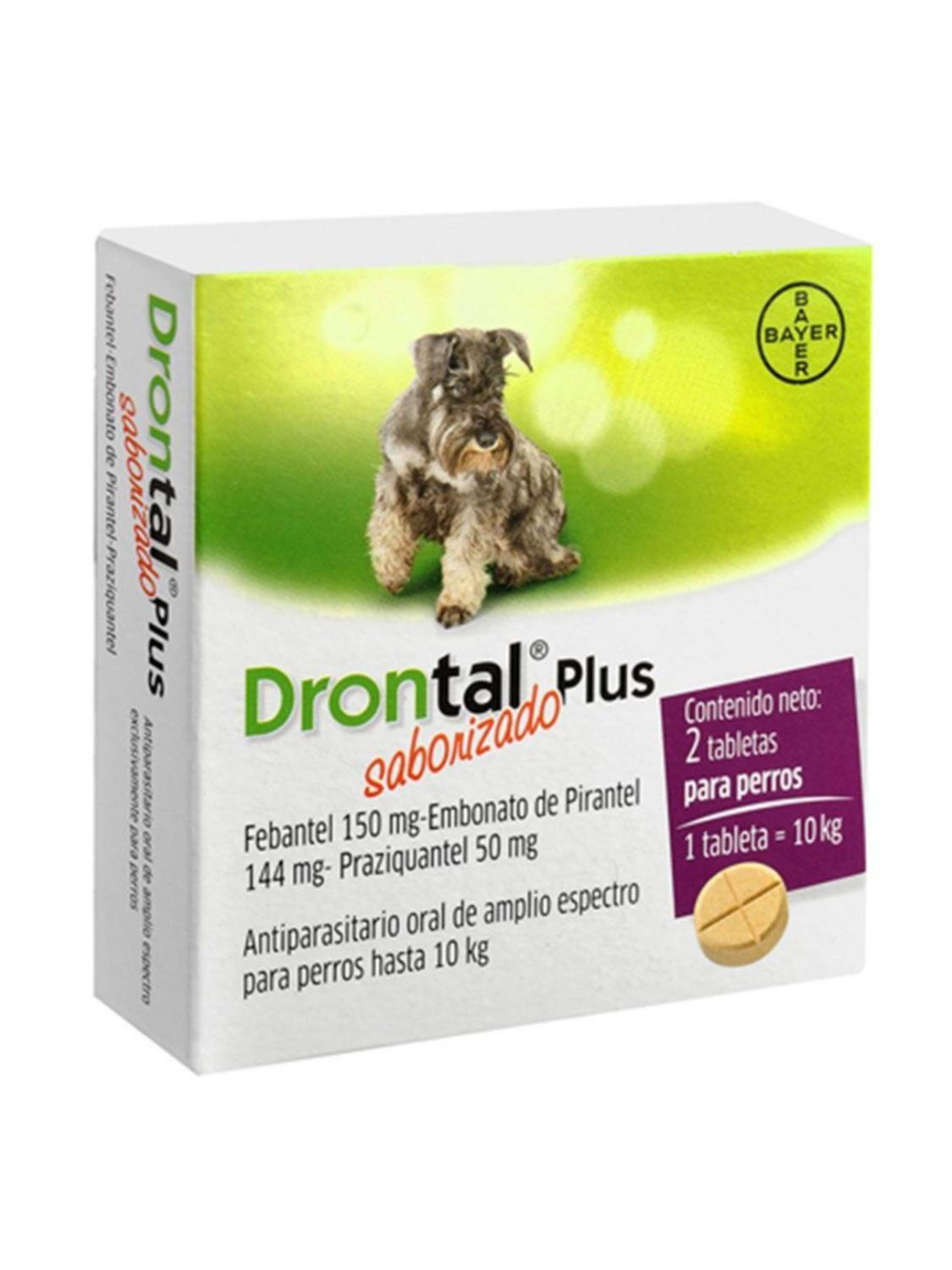 Antiparasitario Interno Drontal Plus Hasta 10 KG 2 Comp-0
