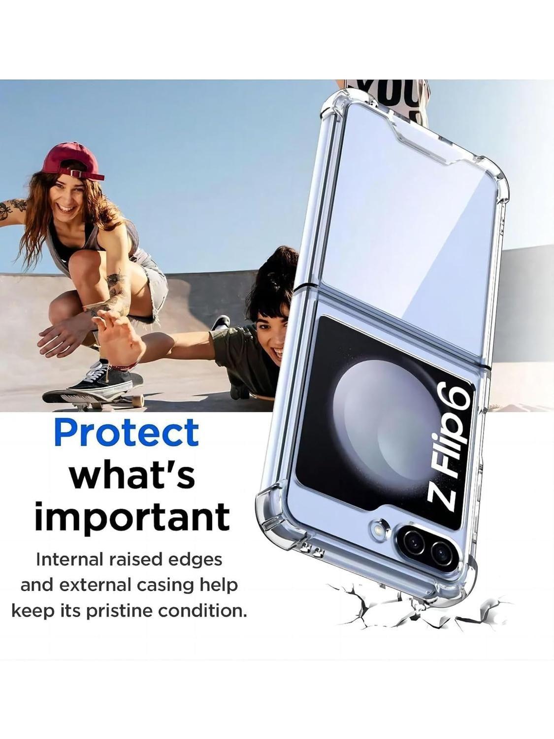 Carcasa Transparente para Samsung Z Flip 5 6 7 FE-2