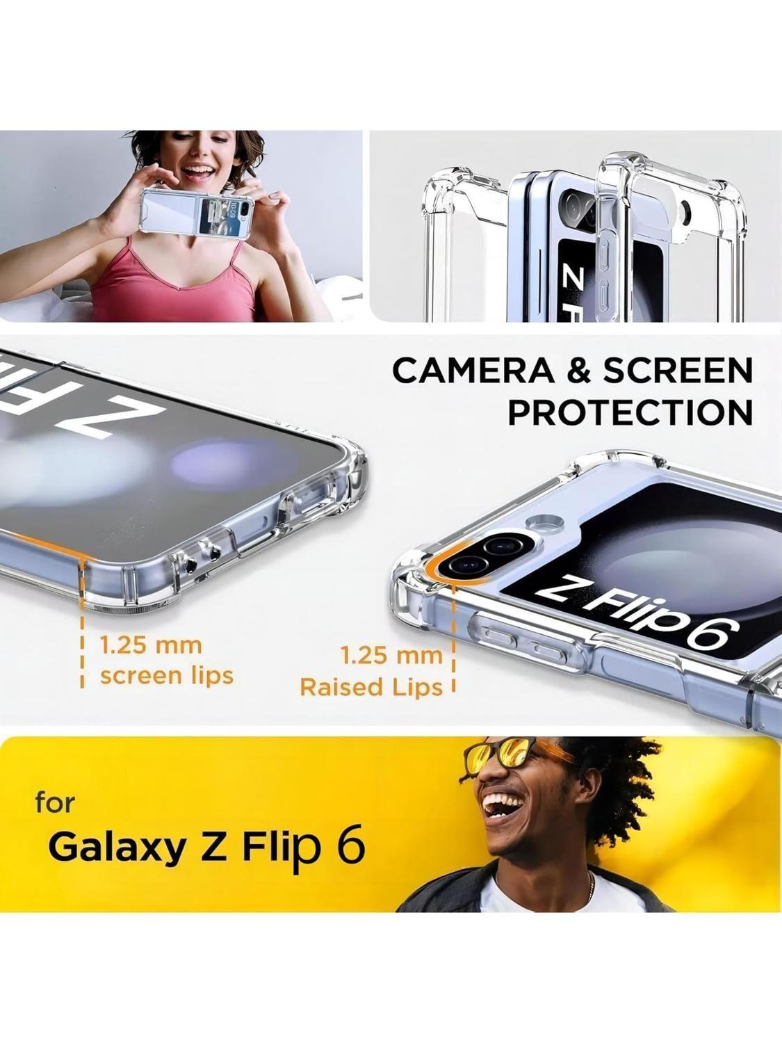 Carcasa Transparente para Samsung Z Flip 5 6 7 FE-4