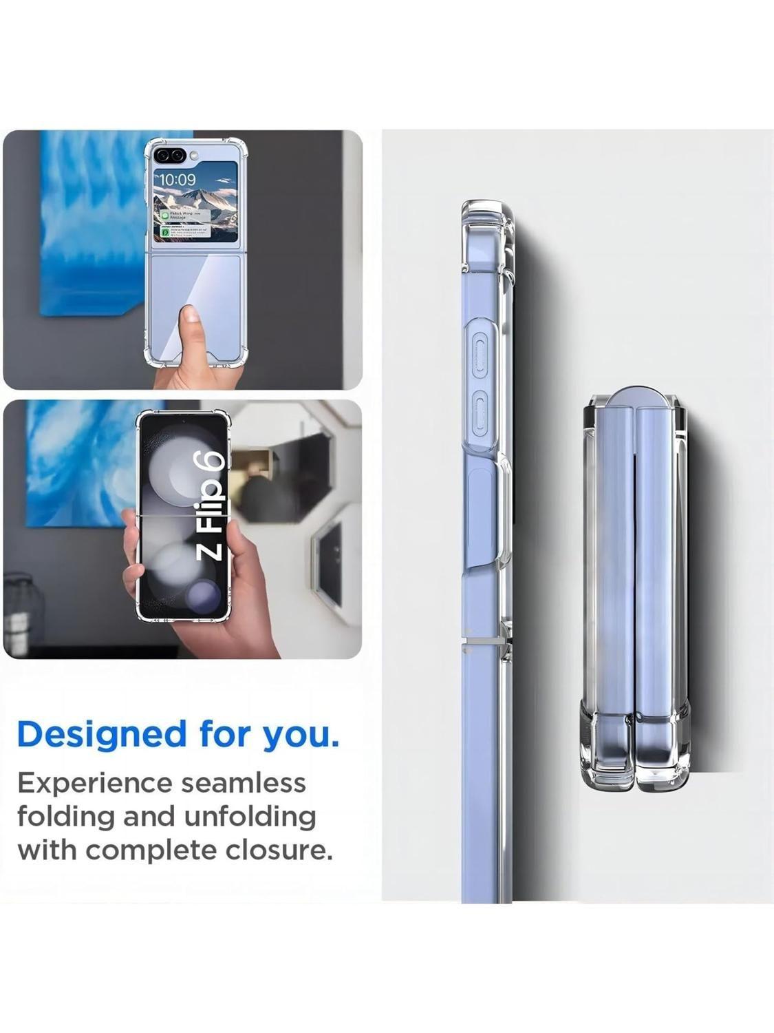 Carcasa Transparente para Samsung Z Flip 5 6 7 FE-7