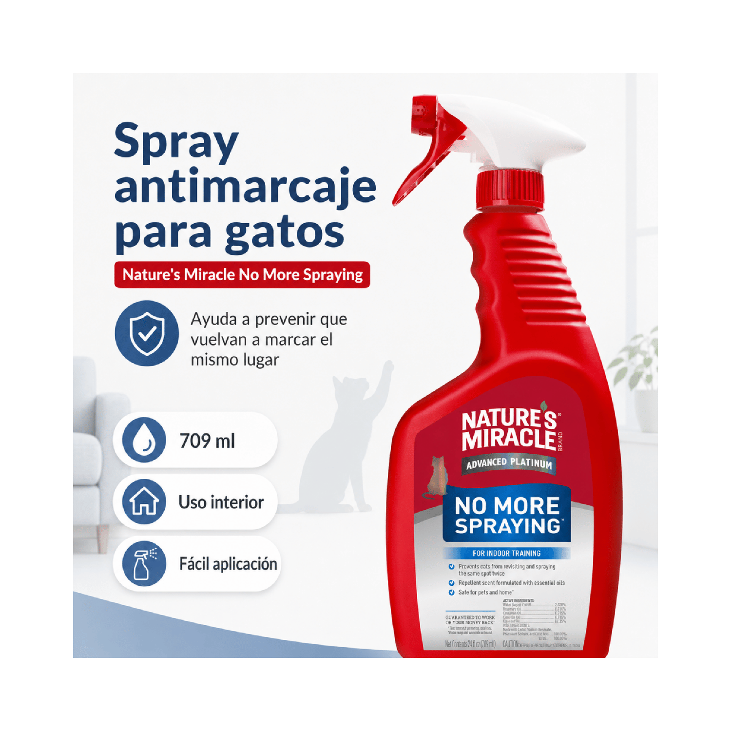 Spray Antimarcaje Gato Nature's Miracle 709 Ml-2