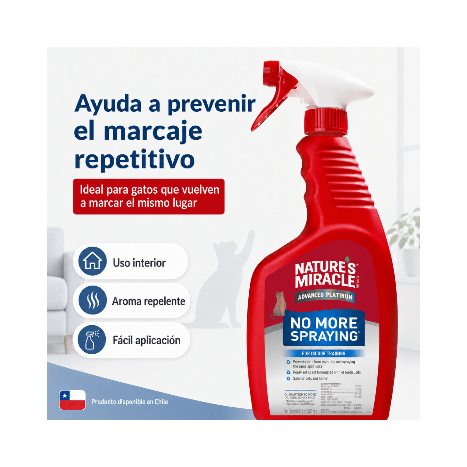 Spray Antimarcaje Gato Nature's Miracle 709 Ml-4