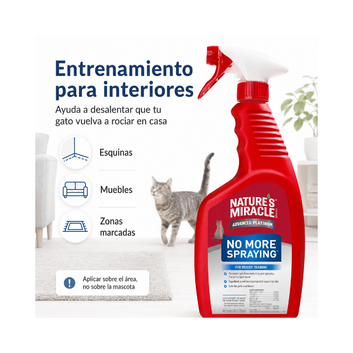 Spray Antimarcaje Gato Nature's Miracle 709 Ml-5