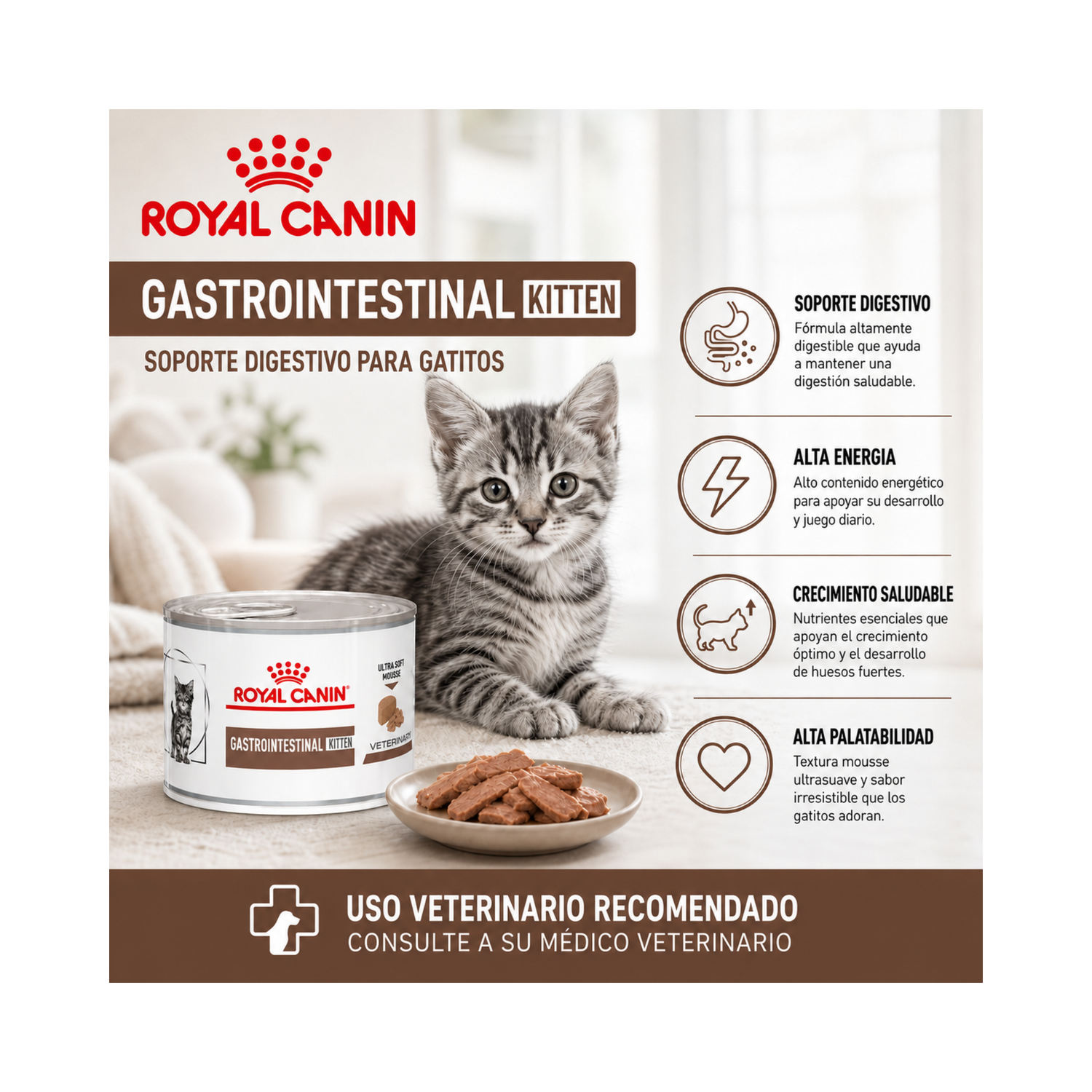 Lata Royal Canin Gastrointestinal Kitten 195gr-4