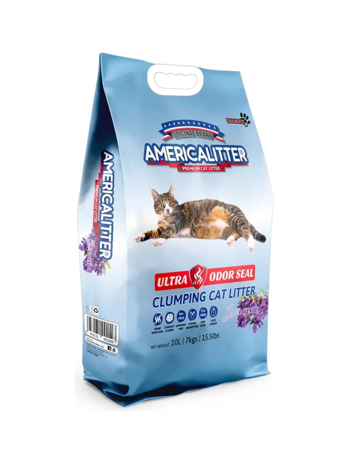 Arena Sanitaria Gatos America Litter Odor Seal Lavanda 15Kg-2