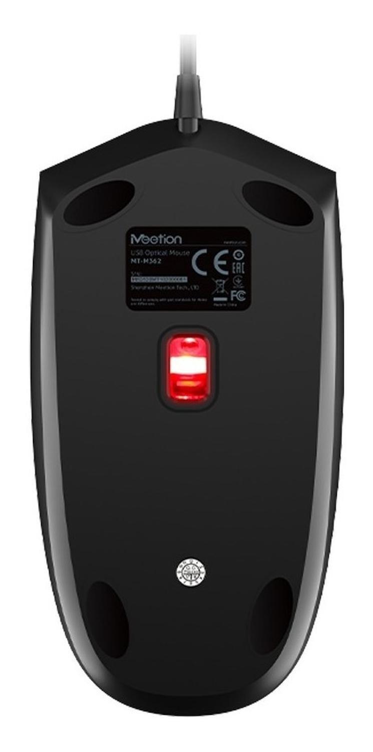 Mouse Óptico Con Cable 1600 Dpi Mt-m362 Meetion Negro-3