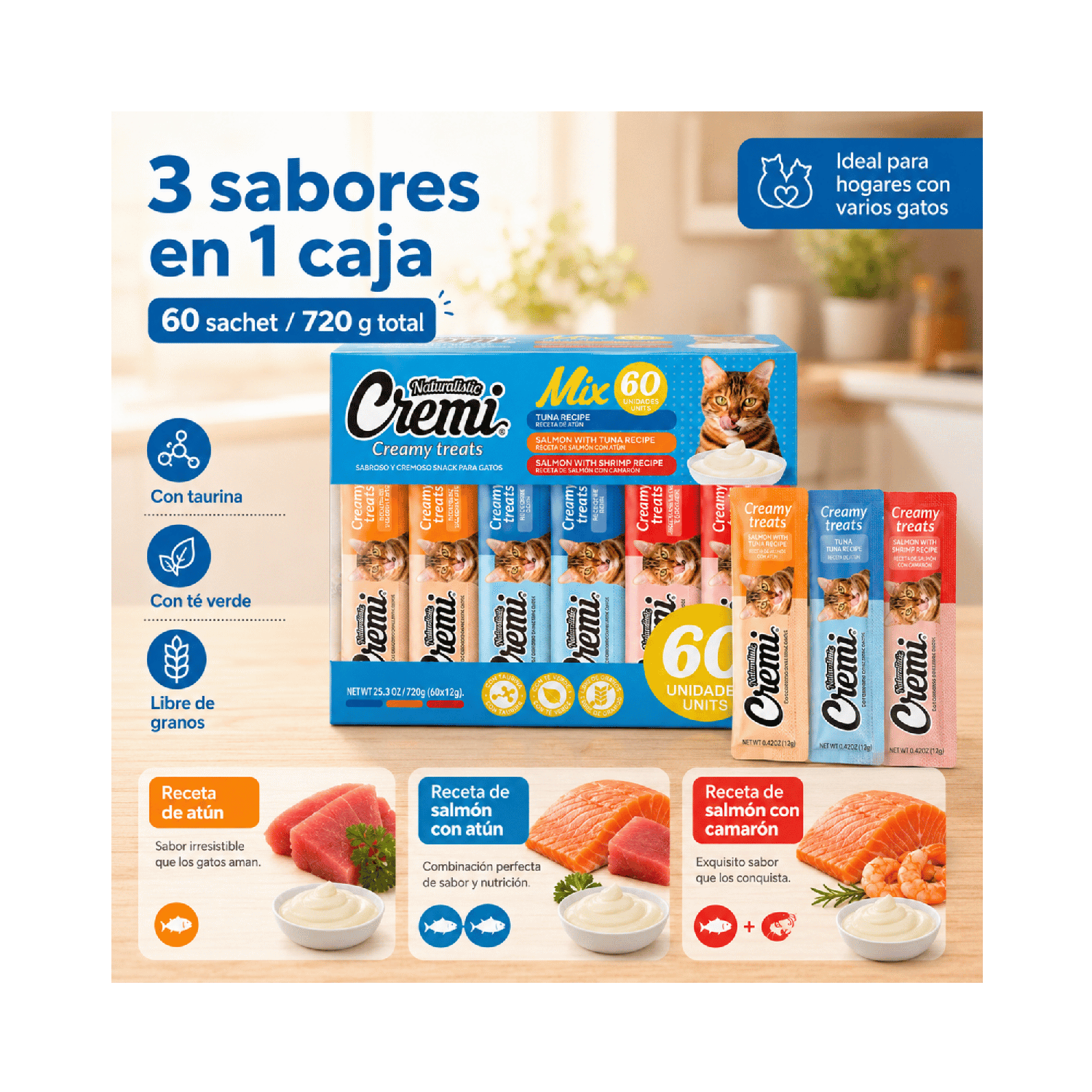 Snack Cremi Gato Mix Marino 60 Sachet 720g-1