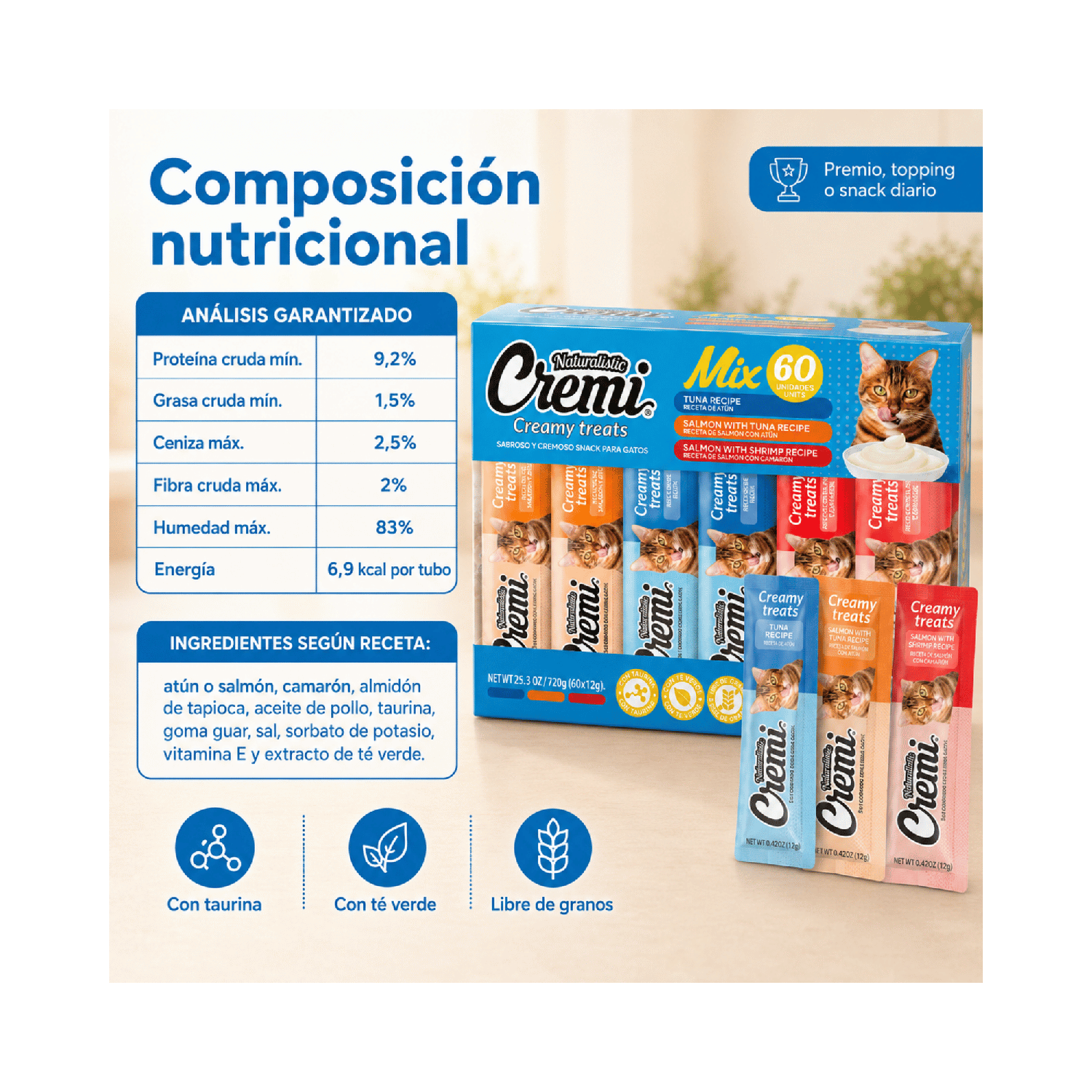 Snack Cremi Gato Mix Marino 60 Sachet 720g-3