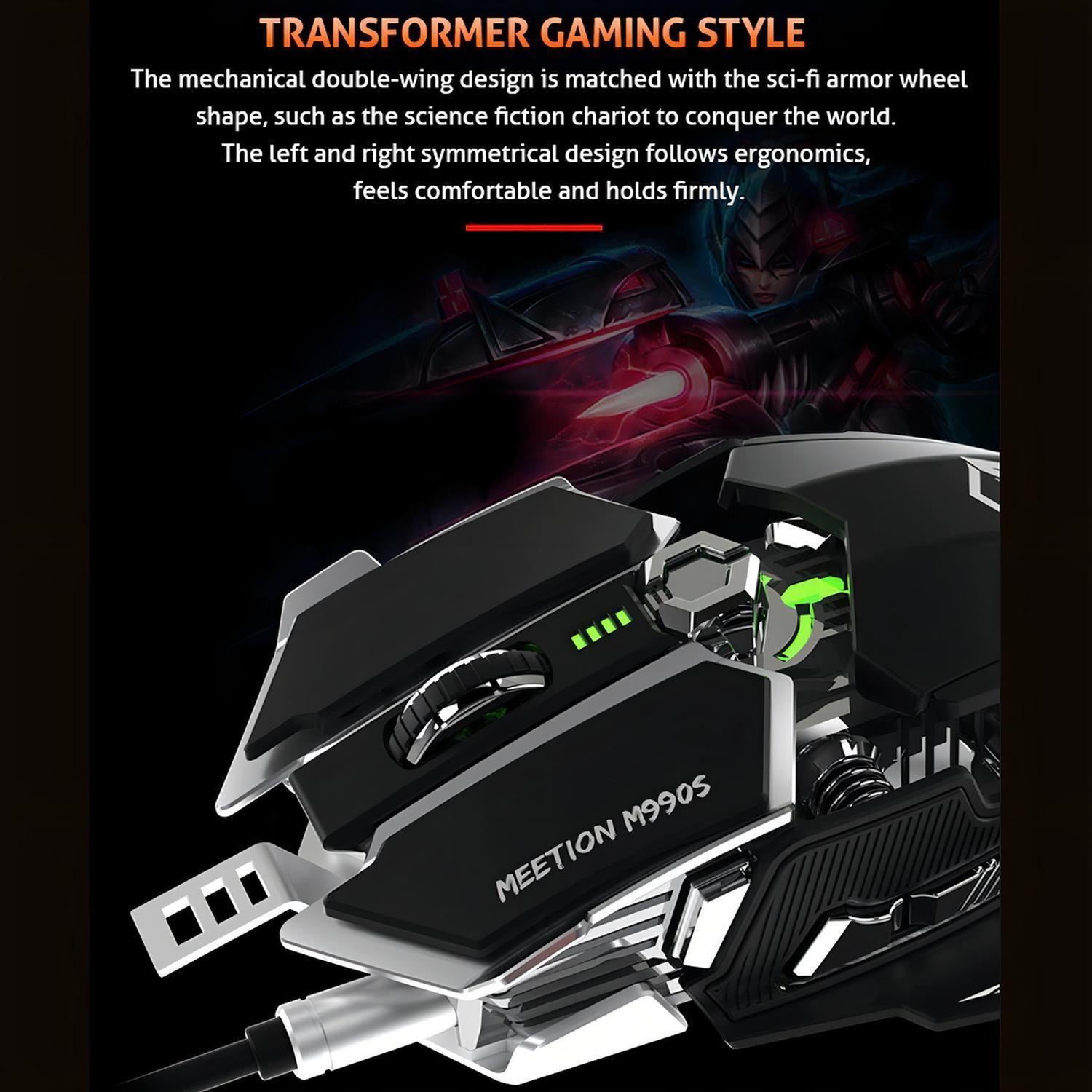 Mouse Gamer De Juego Meetiongame Series M990s Mt-m990s Black-6