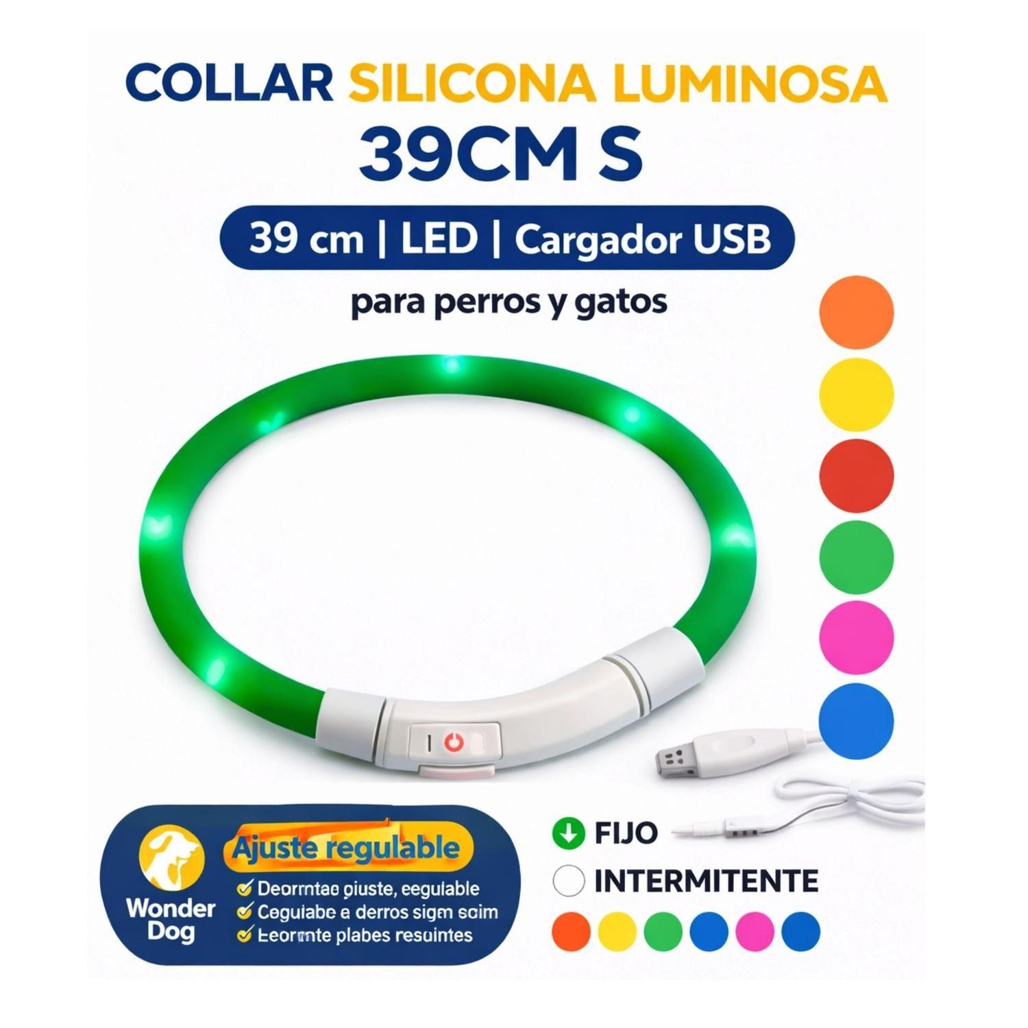 Collar LED Perro USB Recargable 39 cm 3-12 kg-6
