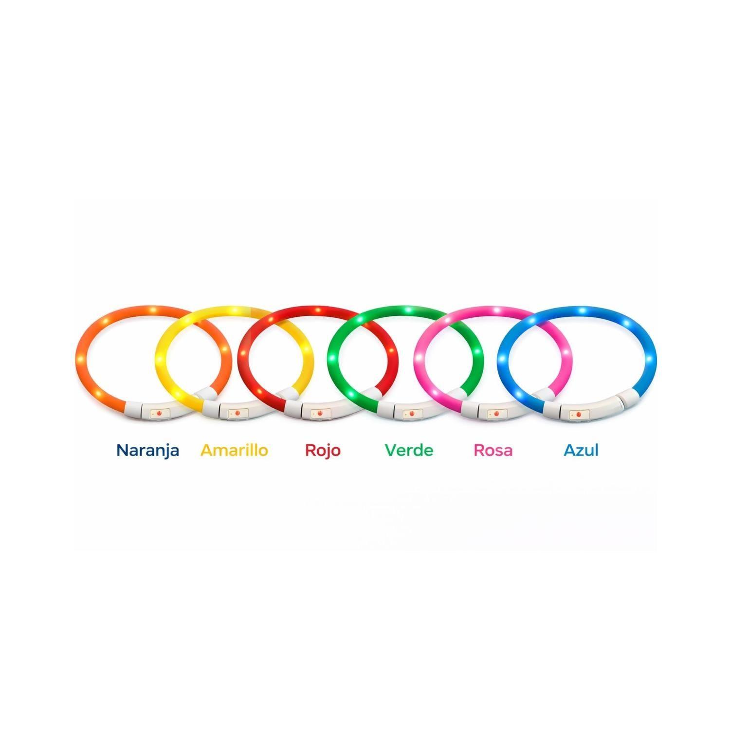 Collar LED Perro USB Recargable 39 cm 3-12 kg-8