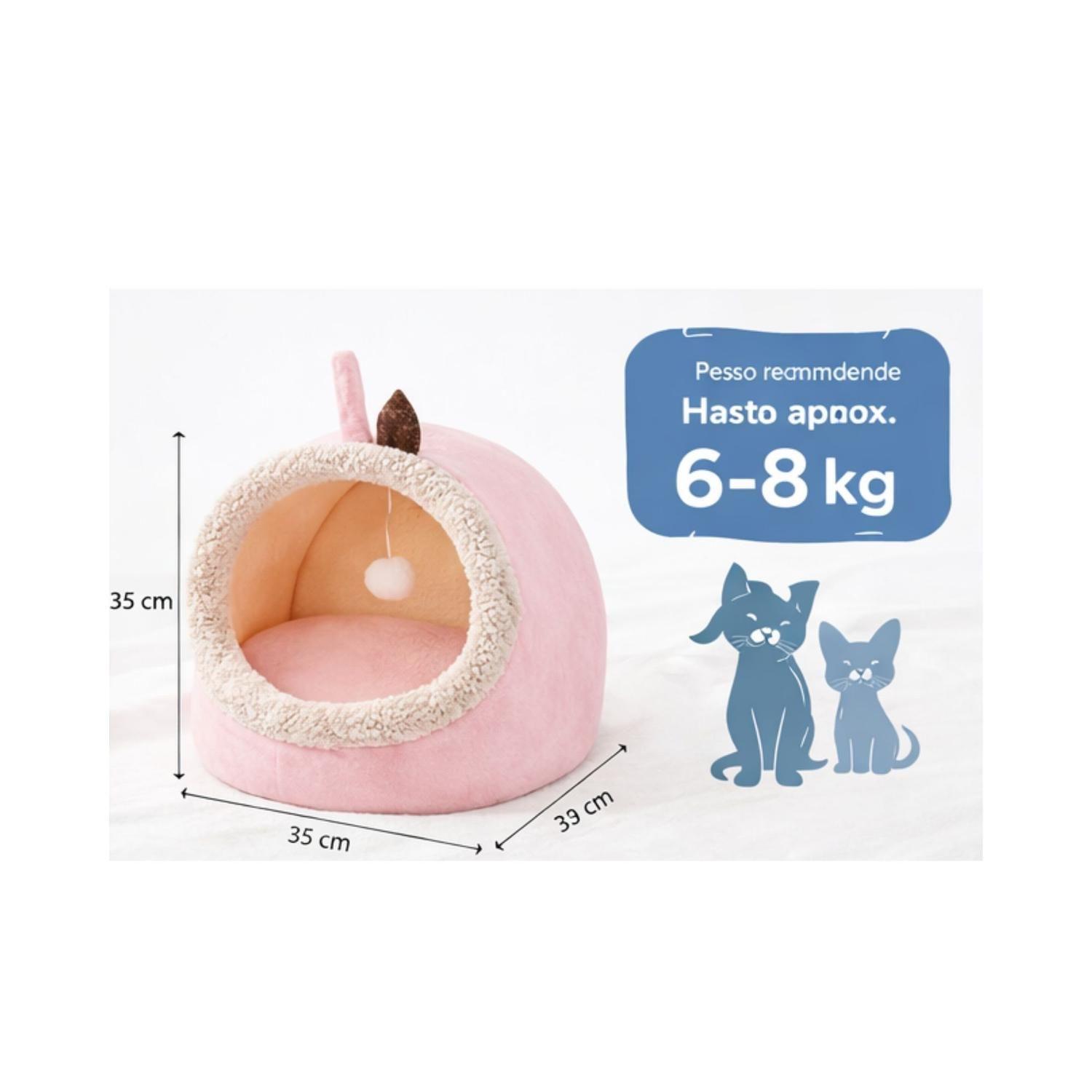 Cama Mascota Tipo Cueva Perro Gato Pequeño 35 cm-2