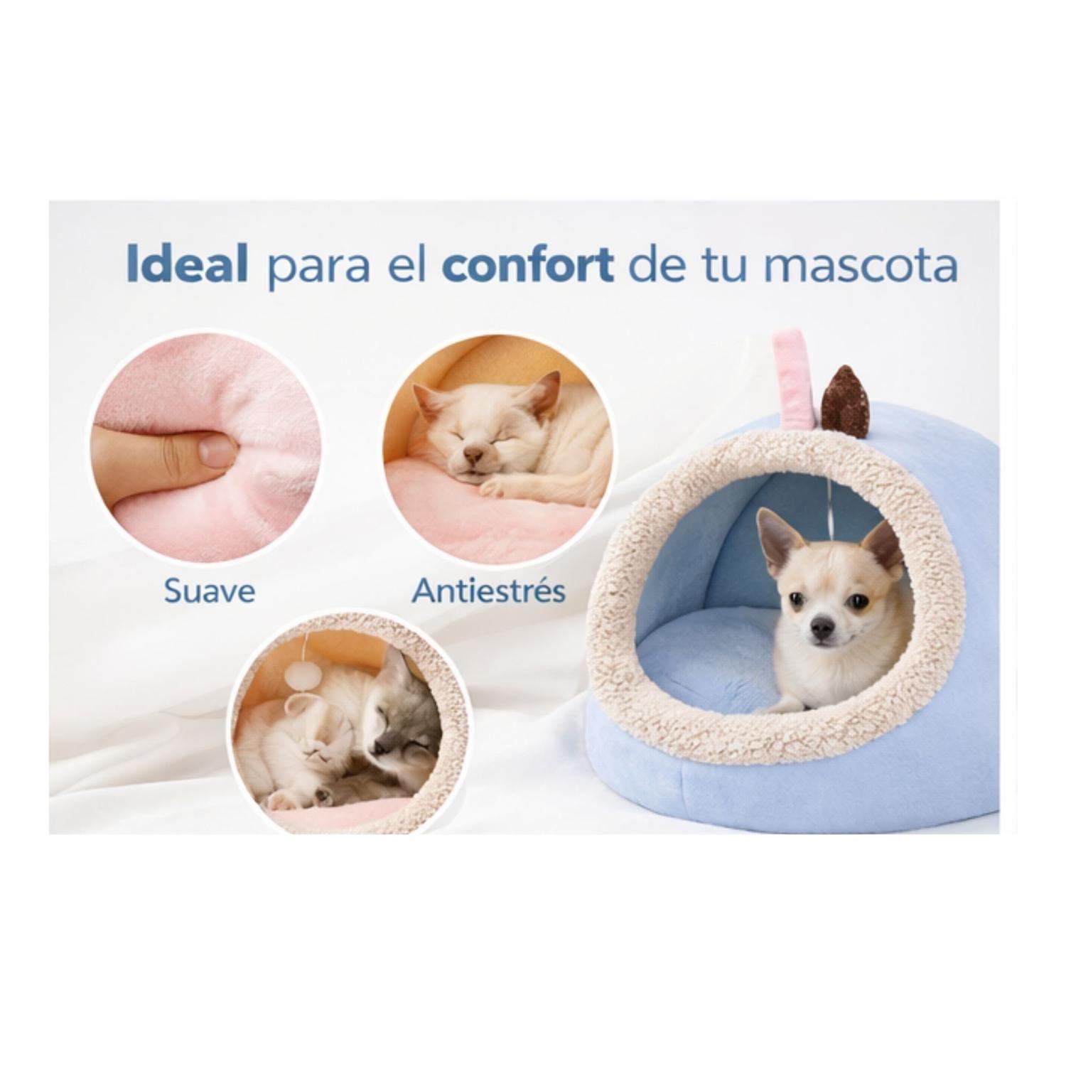 Cama Mascota Tipo Cueva Perro Gato Pequeño 35 cm-3