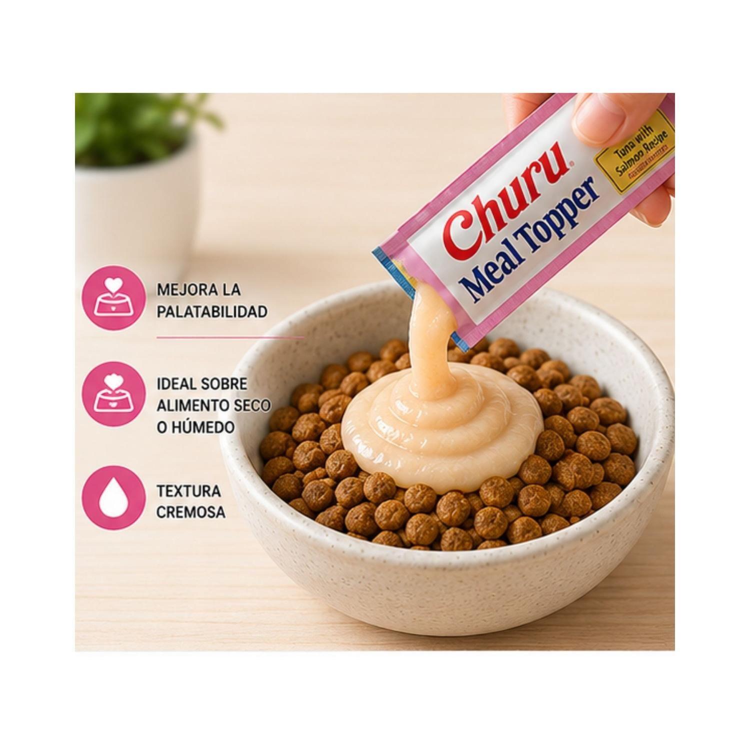 Churu Cat Meal Topper Atún y Salmón 14g x4 | Pack 6 Unidades-2