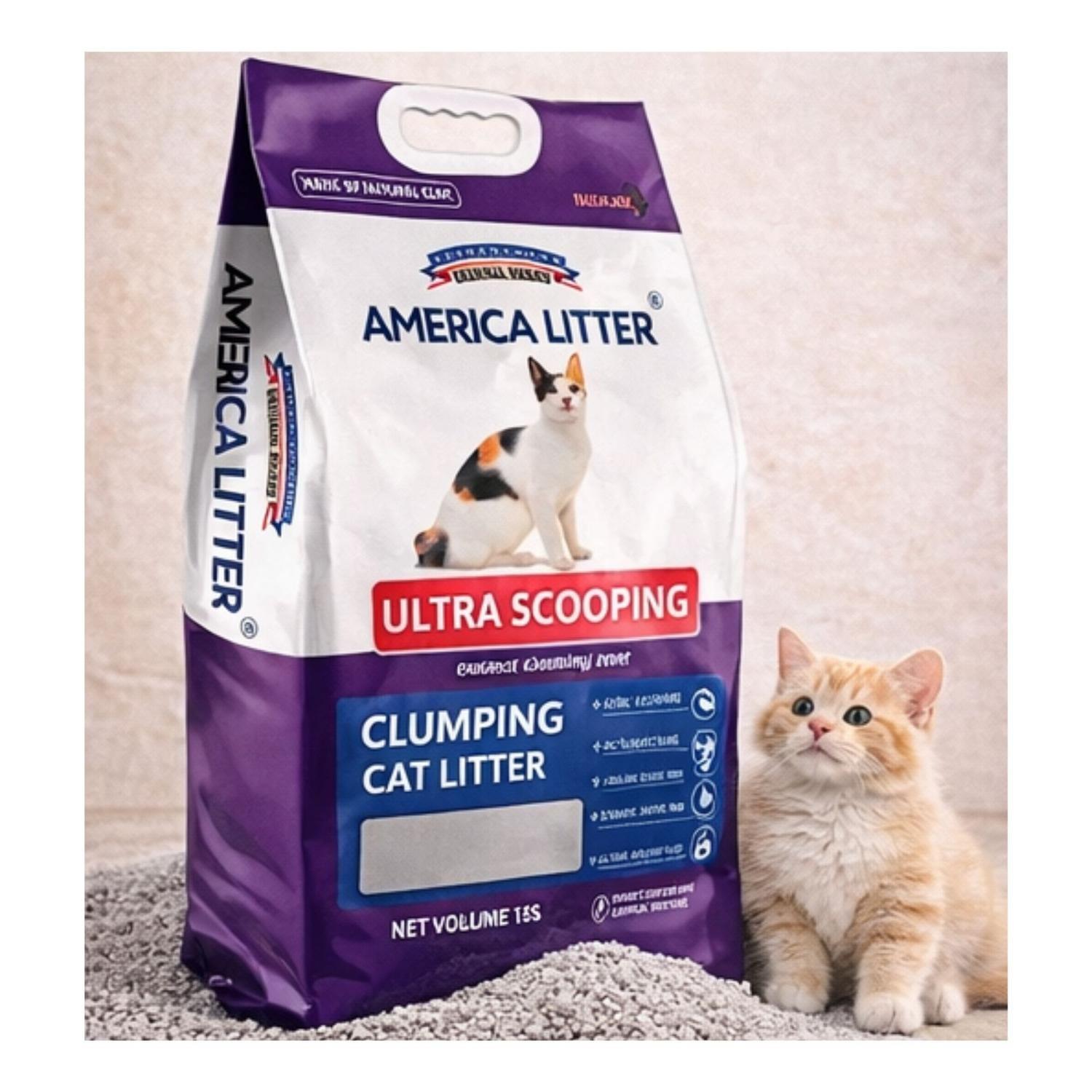 Arena Gato AmericaLitter 7 kg Ultra Scooping Aglomerante-4