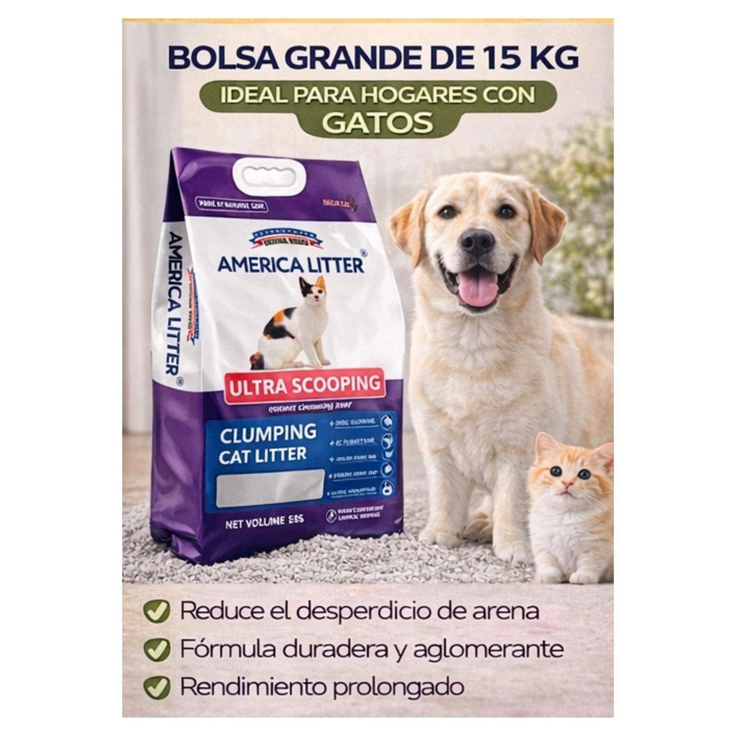 Arena Gato AmericaLitter 7 kg Ultra Scooping Aglomerante-5