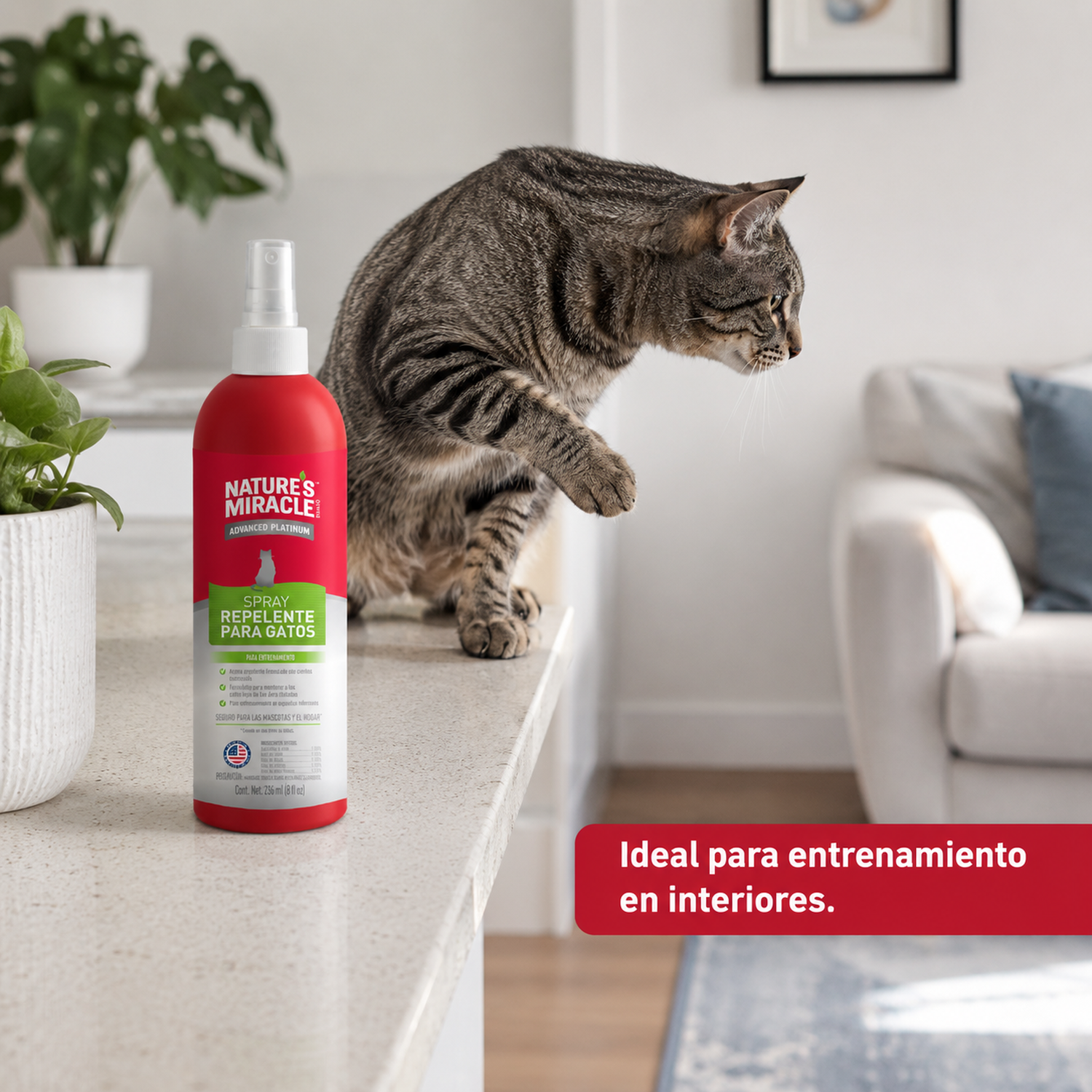 Repelente Gatos Nature’s Miracle Pet Block 236 ml-2