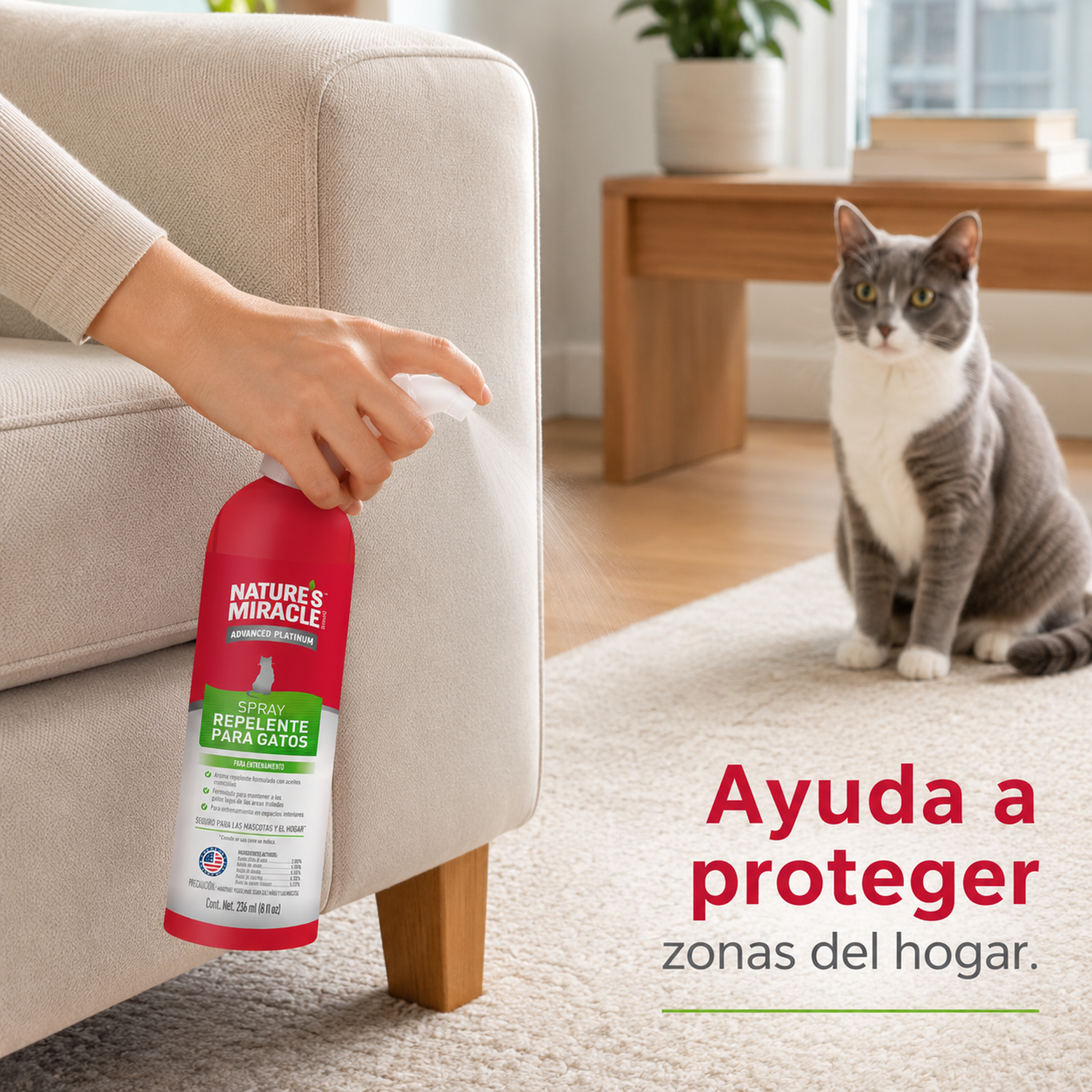 Repelente Gatos Nature’s Miracle Pet Block 236 ml-3