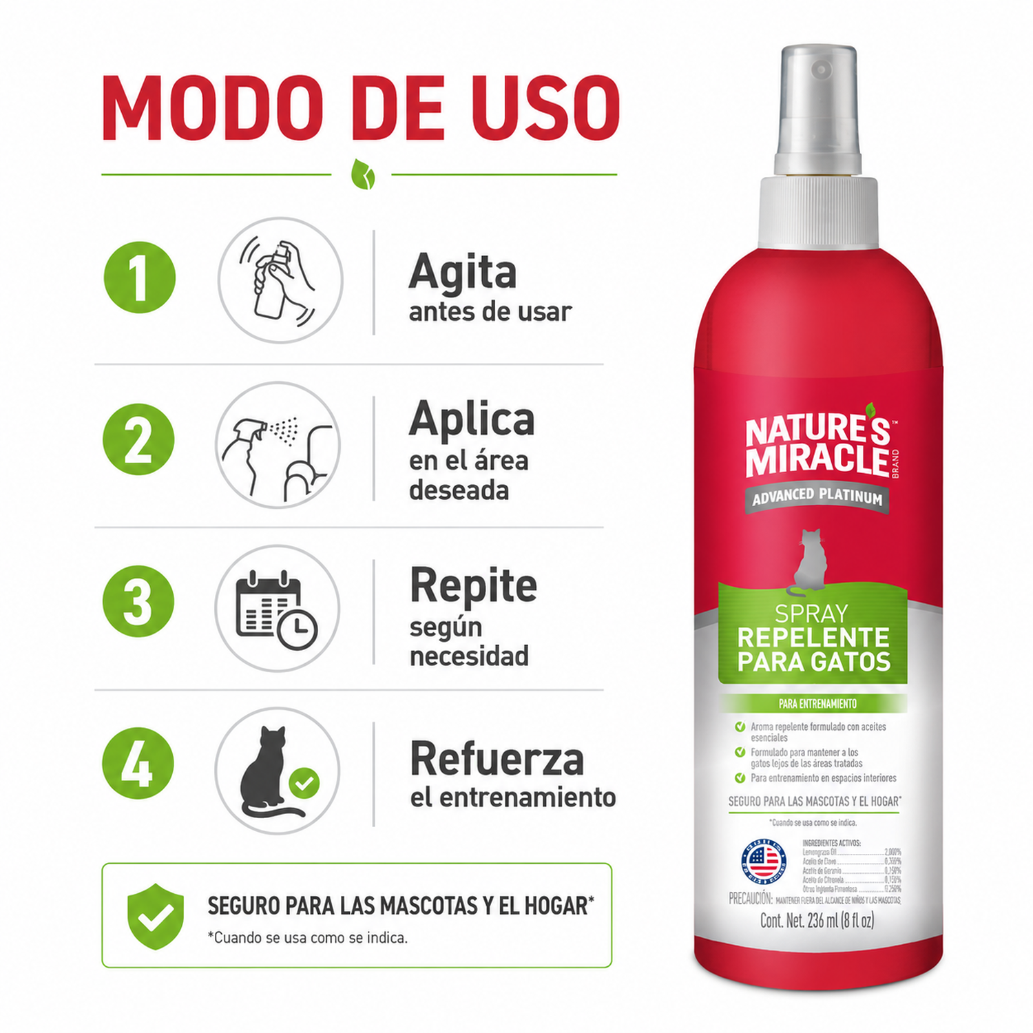 Repelente Gatos Nature’s Miracle Pet Block 236 ml-4