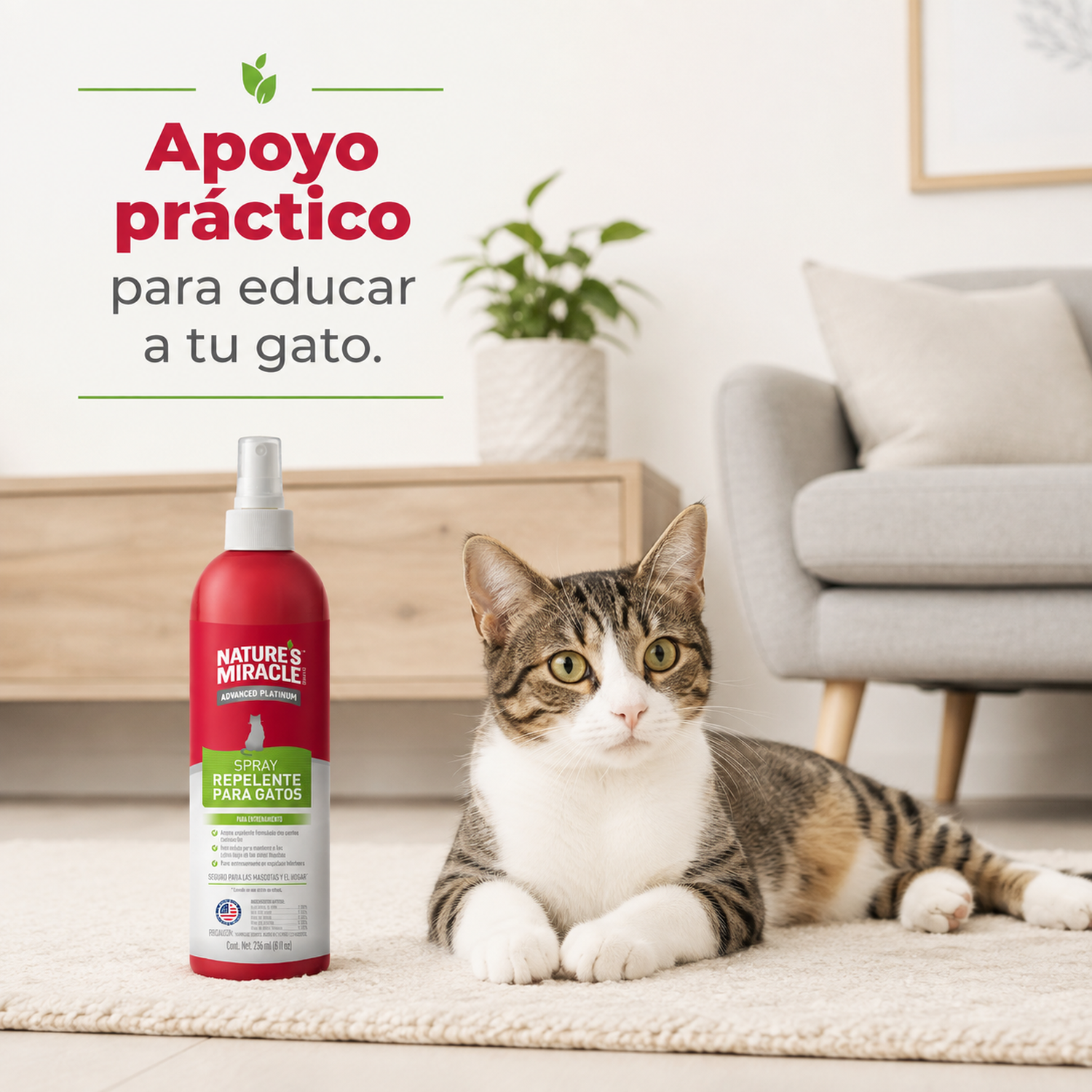 Repelente Gatos Nature’s Miracle Pet Block 236 ml-5