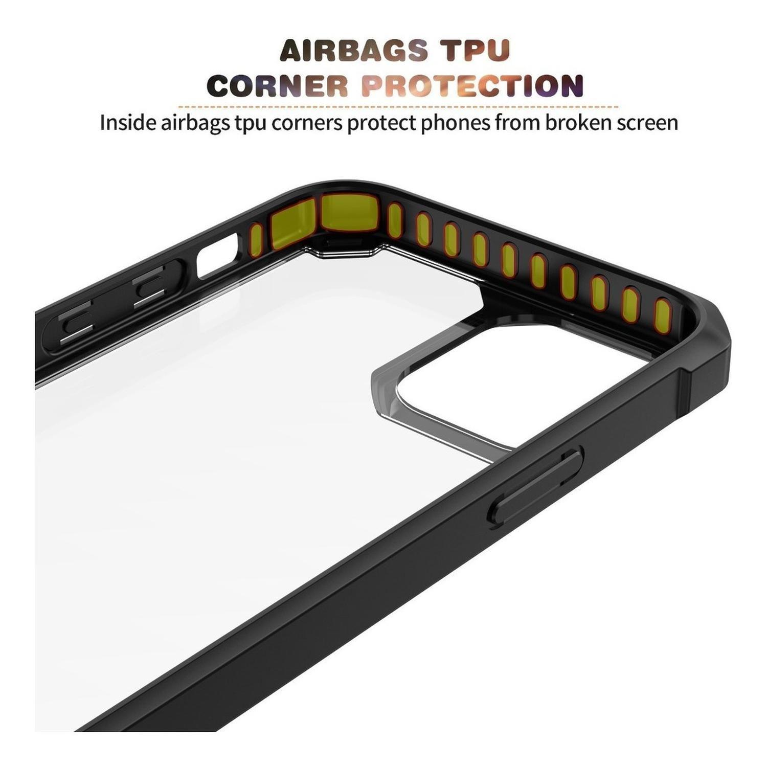 Carcasa para iPhone 14 Pro Max Transparente Bordes Negros-6