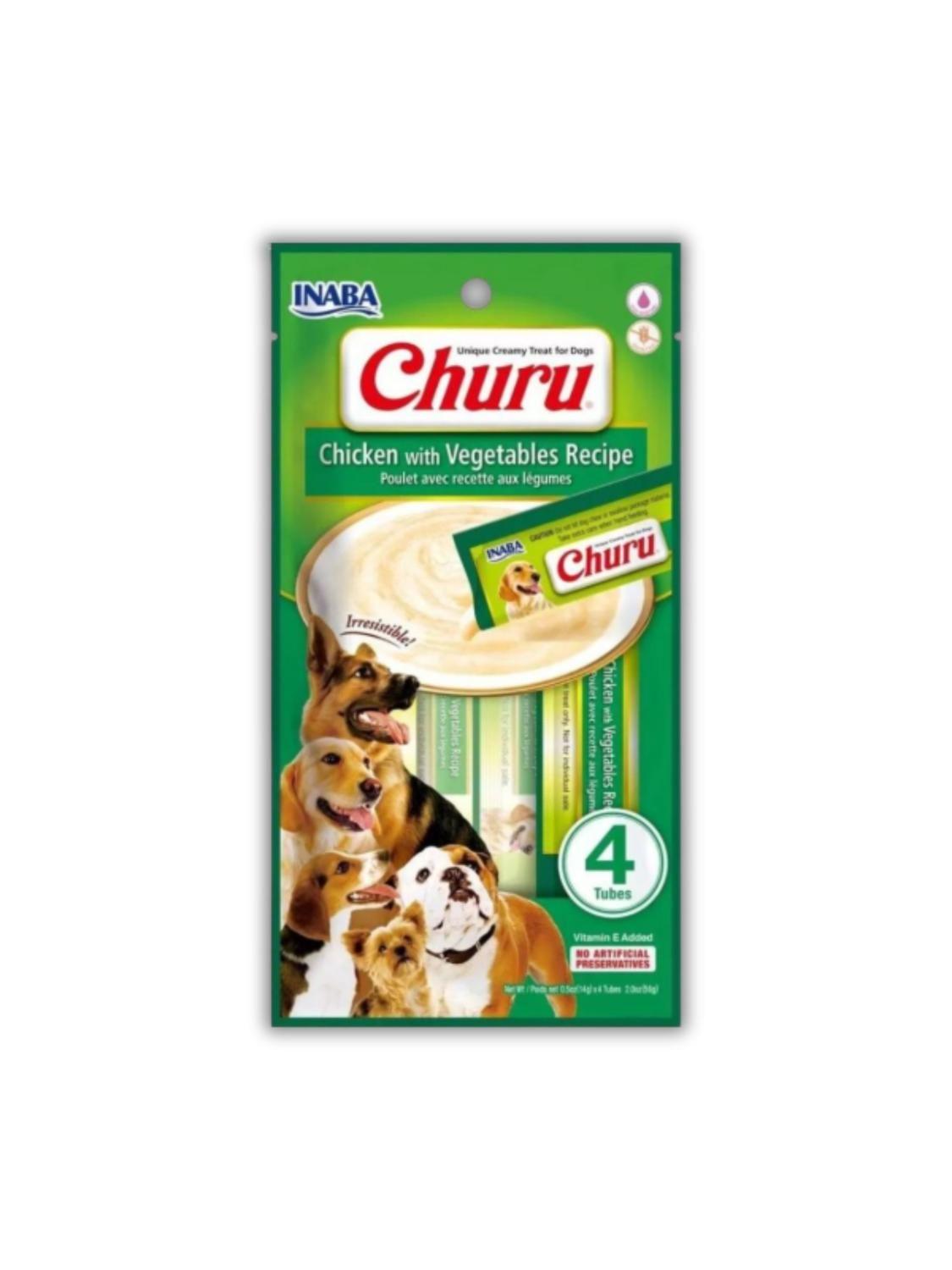 Churu Dog Pollo Vegetal – 6 Packs de 4 Tubos 14 g-1