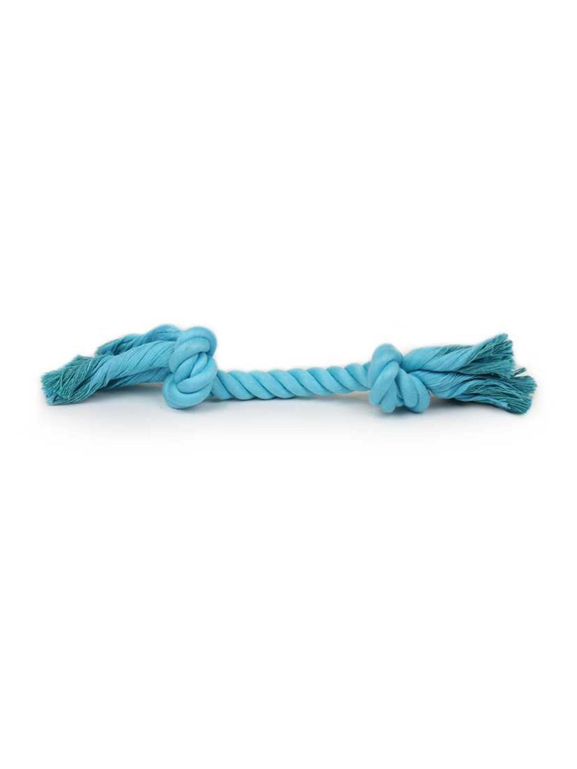 Juguete Perro Cuerda Hey! Celeste 31cm Algodón Natural-4