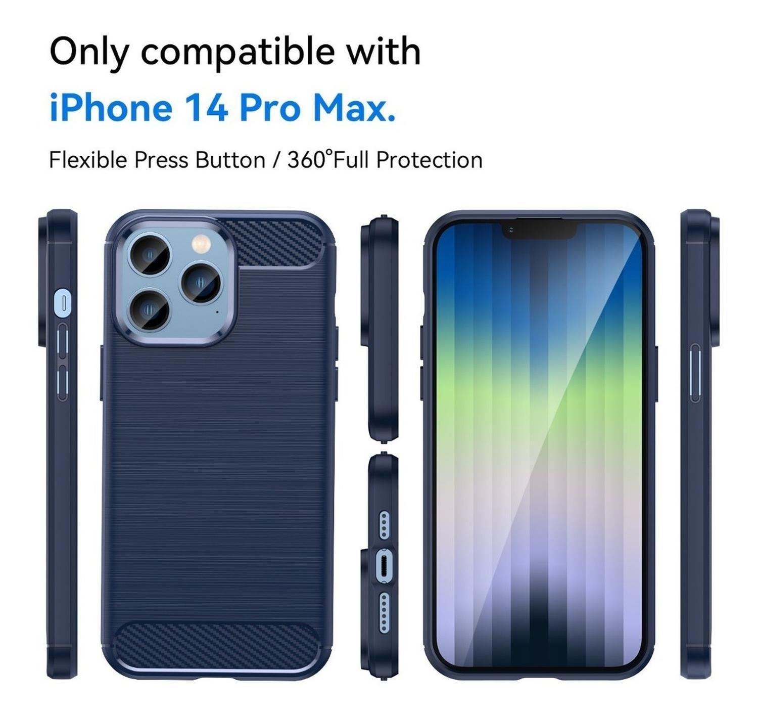 Carcasa para iPhone 14 Pro Max Fibra de Carbono Antigolpes-3