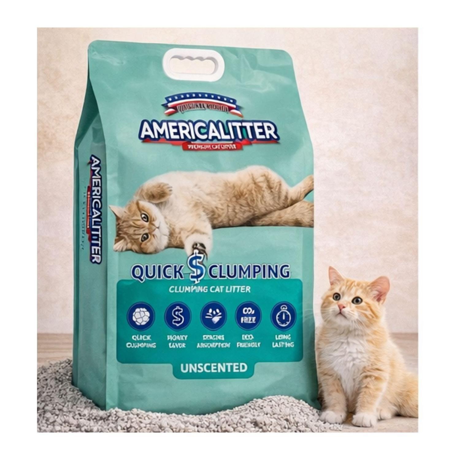 Arena Gato AmericaLitter 7 kg Quick Clumping Sin Aroma-5