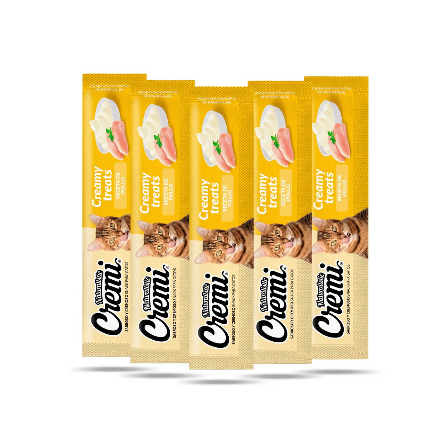 Snack Cremi Pollo Gato Naturalistic 5 Sachet 60g-1
