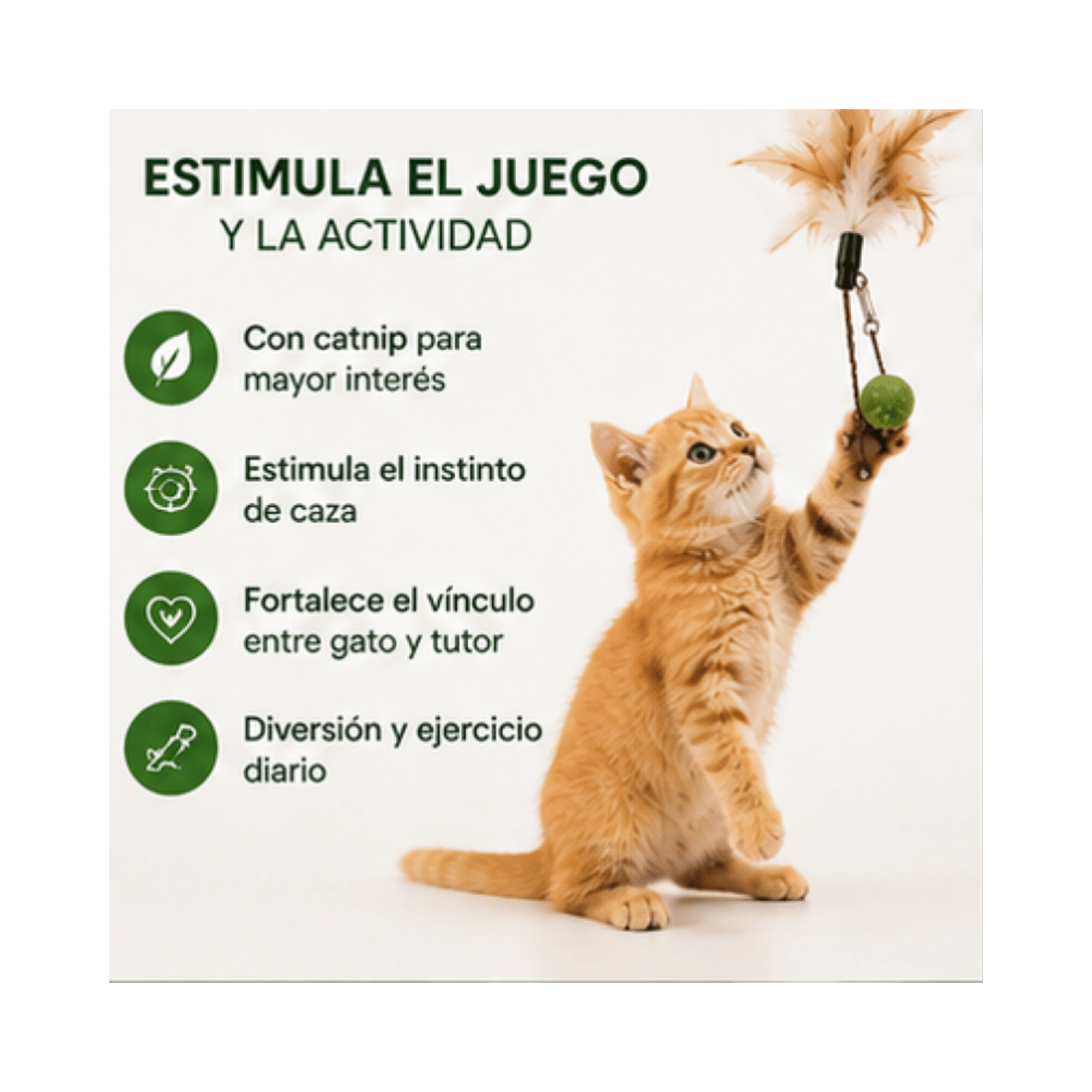 Varilla Pluma Y Bola Catnip Para Gato 50 Cm-1