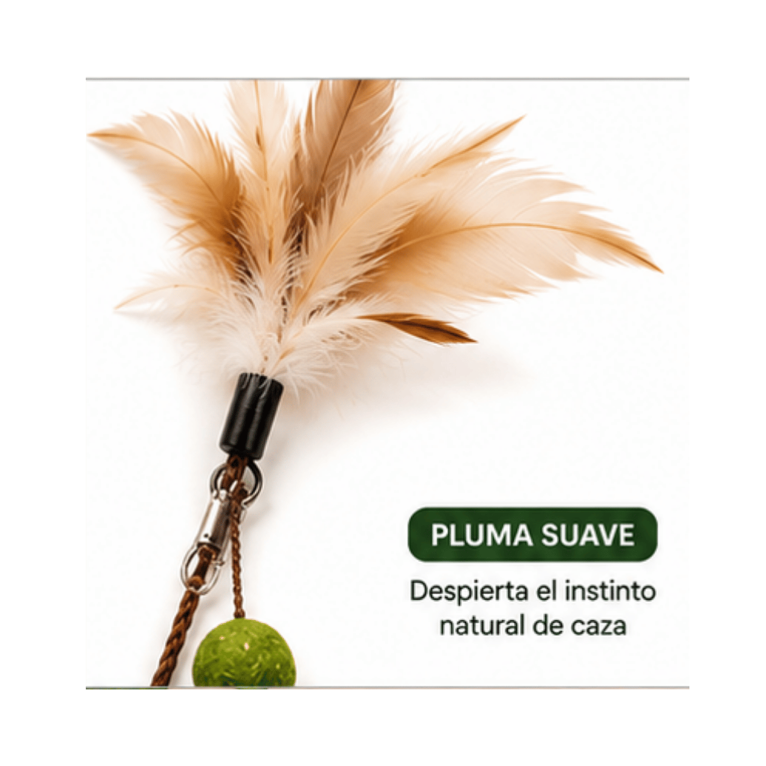 Varilla Pluma Y Bola Catnip Para Gato 50 Cm-6