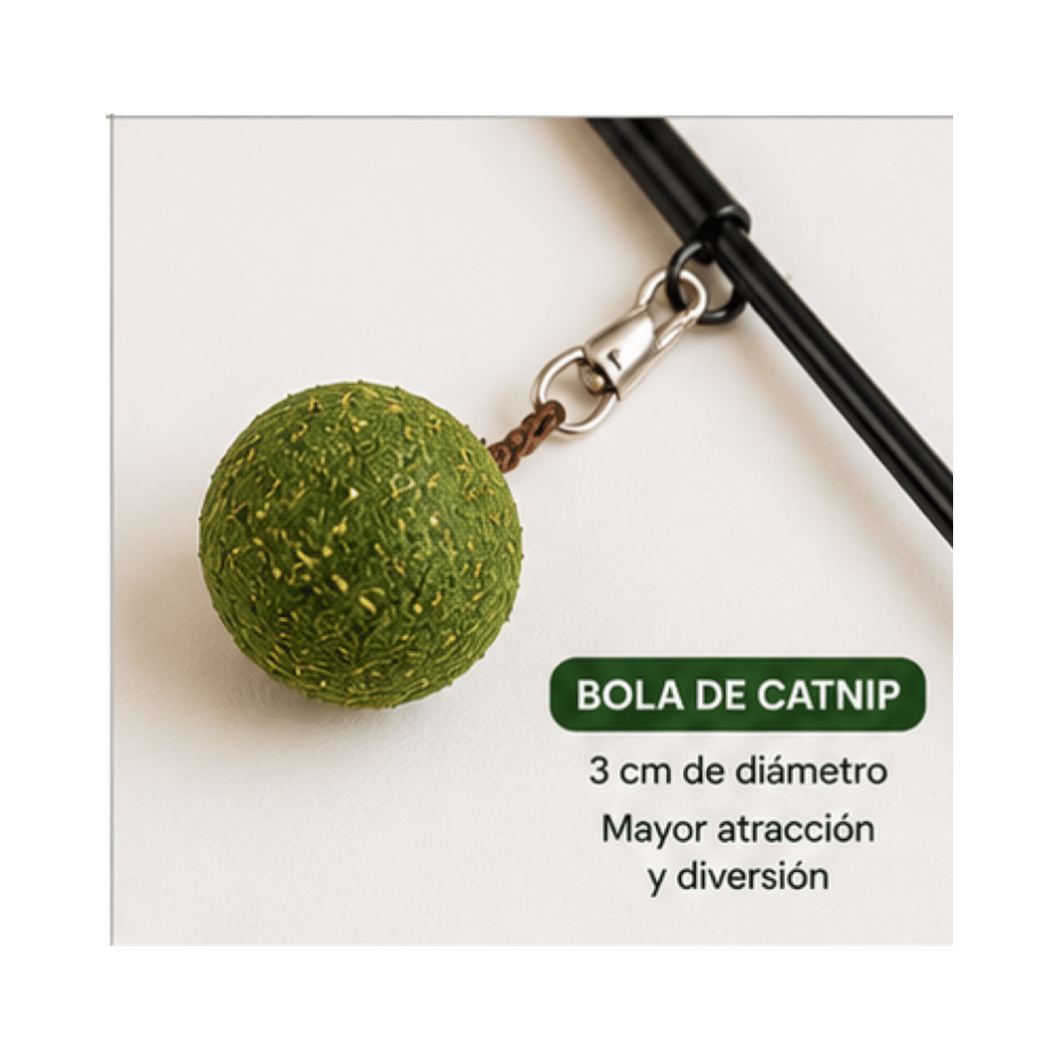 Varilla Pluma Y Bola Catnip Para Gato 50 Cm-7