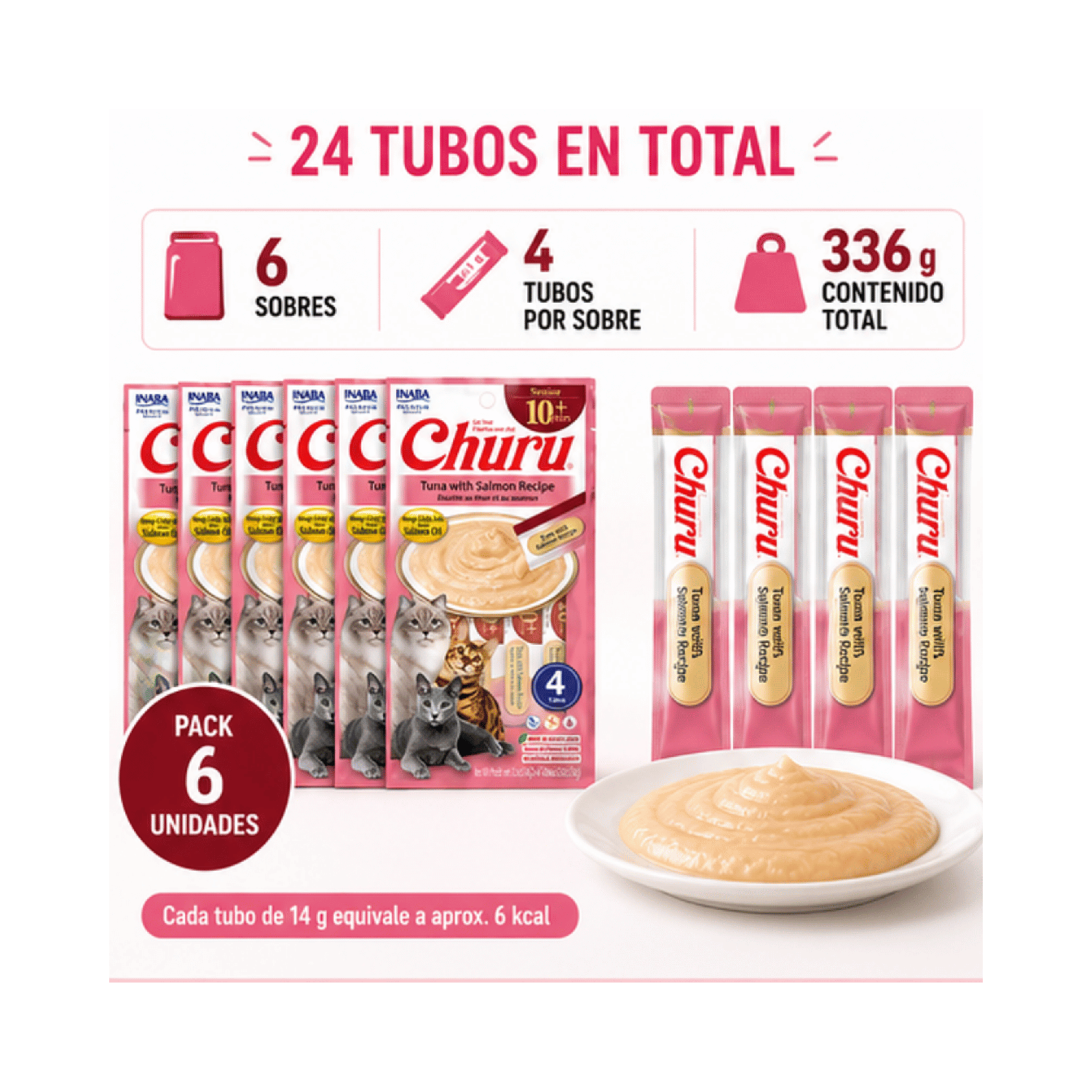 Churu Cat Senior 10+ Atún y Salmón 14g x4 Pack 6 Unidades-4