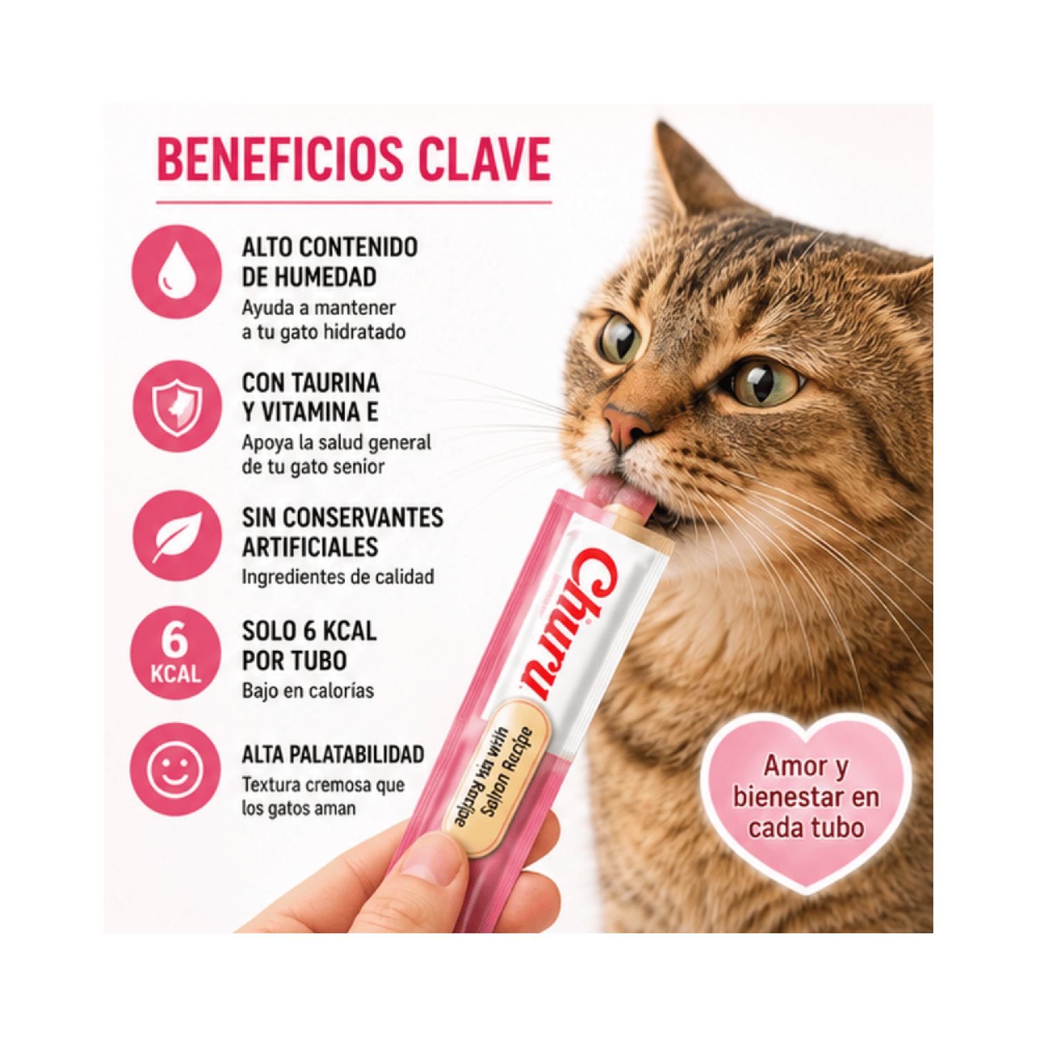 Churu Cat Senior 10+ Atún y Salmón 14g x4 Pack 6 Unidades-5