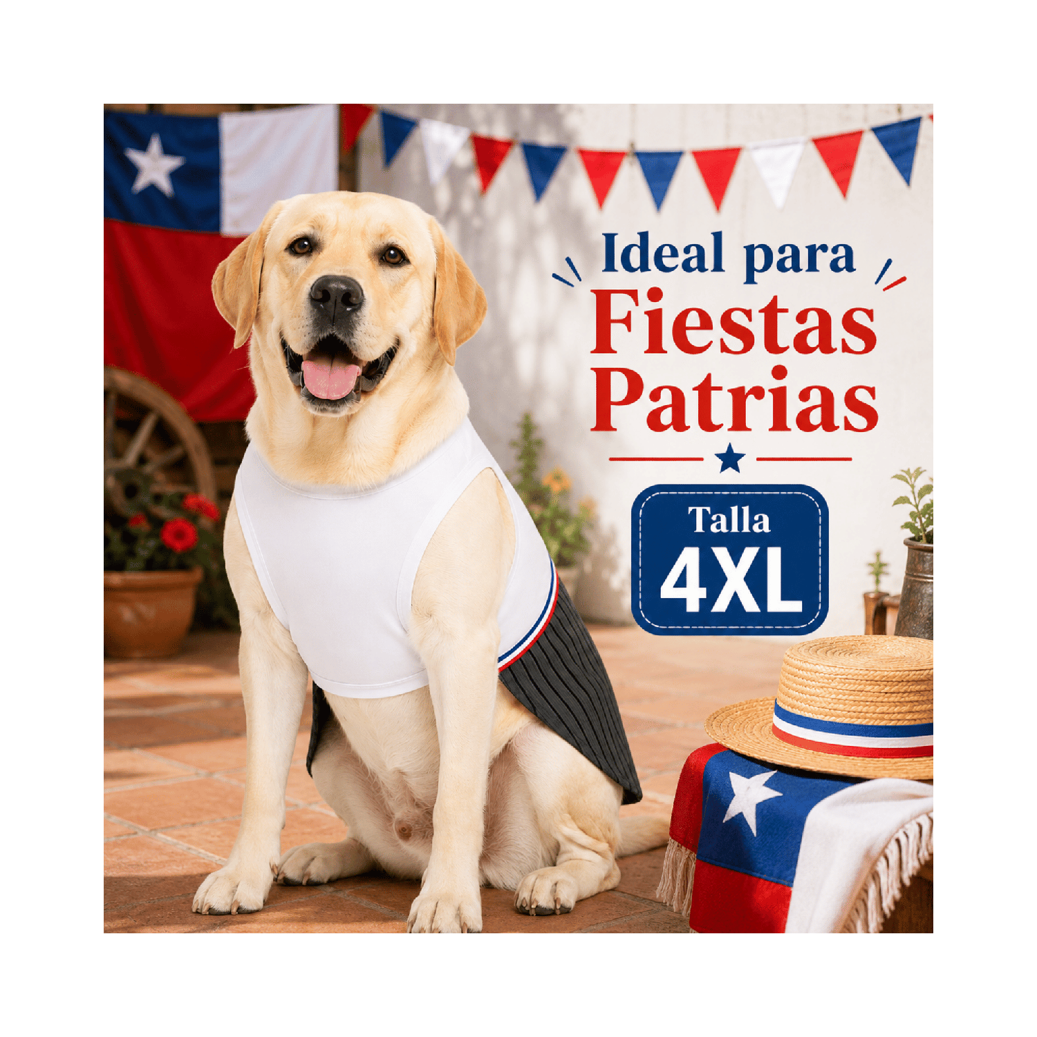 Traje de Huaso Chileno para Perro Talla 4XL-1