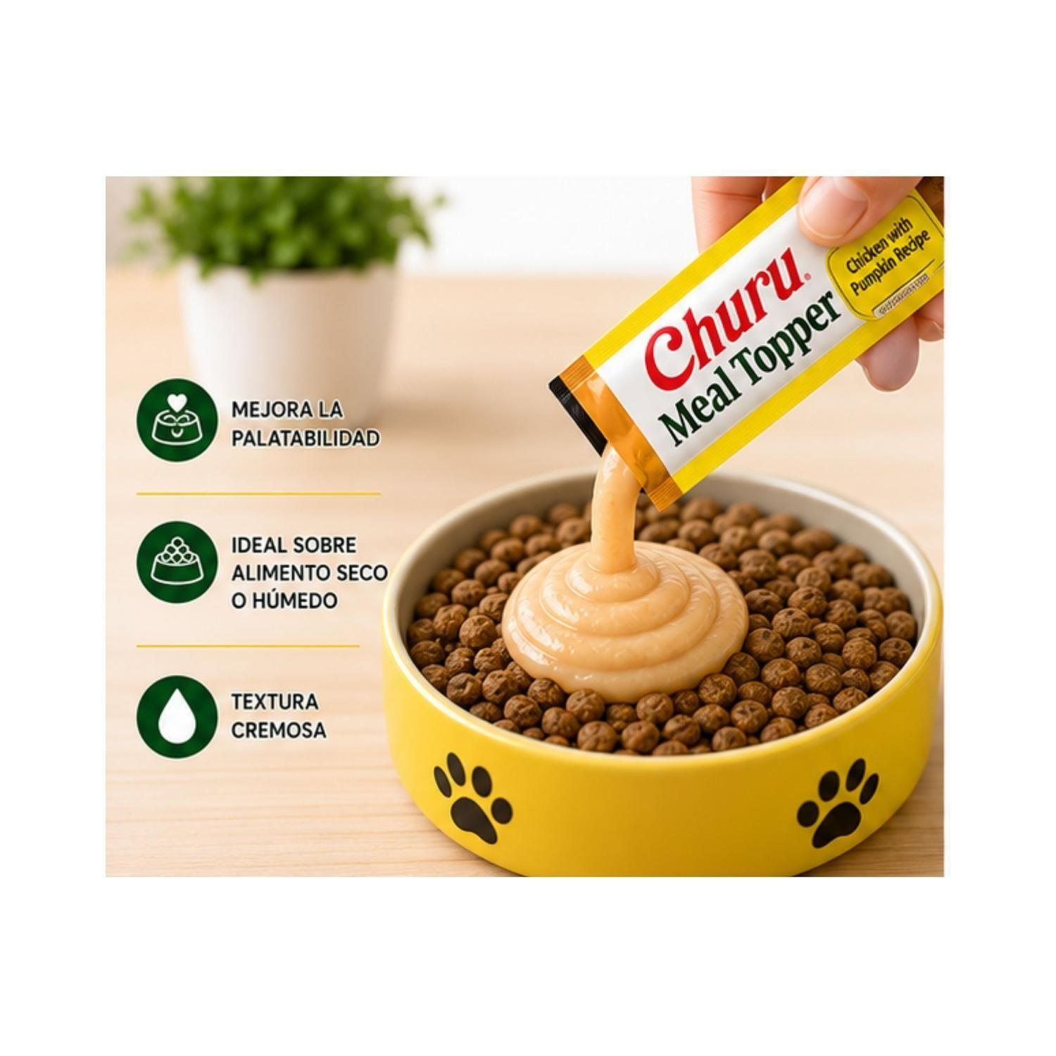 Churu Dog Meal Topper Pollo y Zapallo 14g x4 | Pack 6 Unidades-2