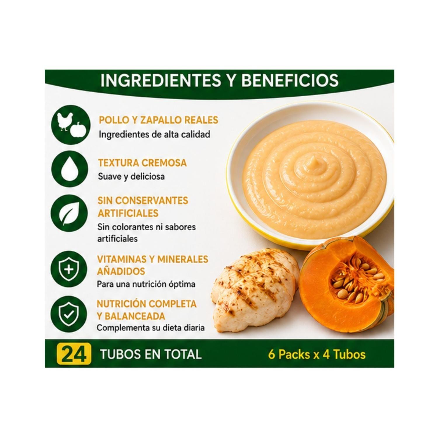 Churu Dog Meal Topper Pollo y Zapallo 14g x4 | Pack 6 Unidades-3