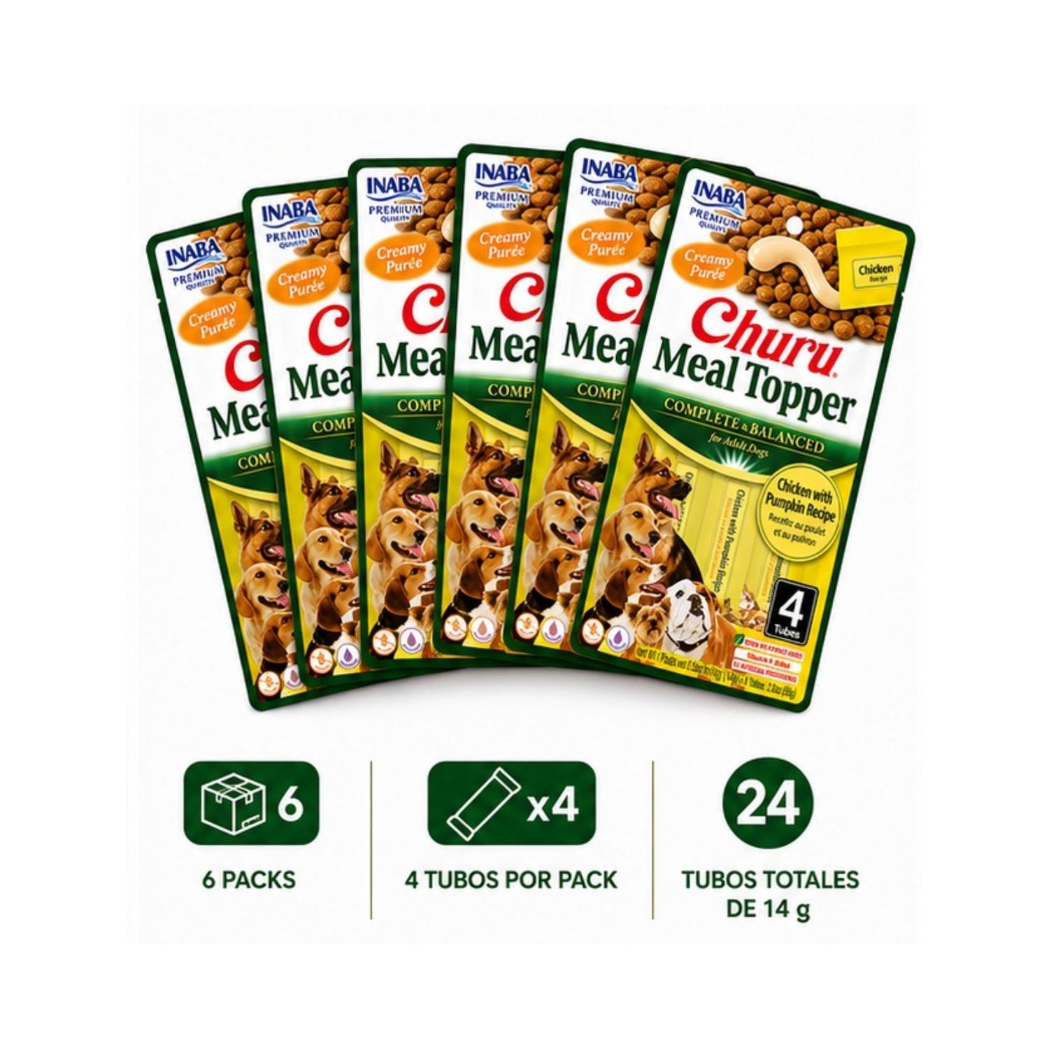 Churu Dog Meal Topper Pollo y Zapallo 14g x4 | Pack 6 Unidades-4