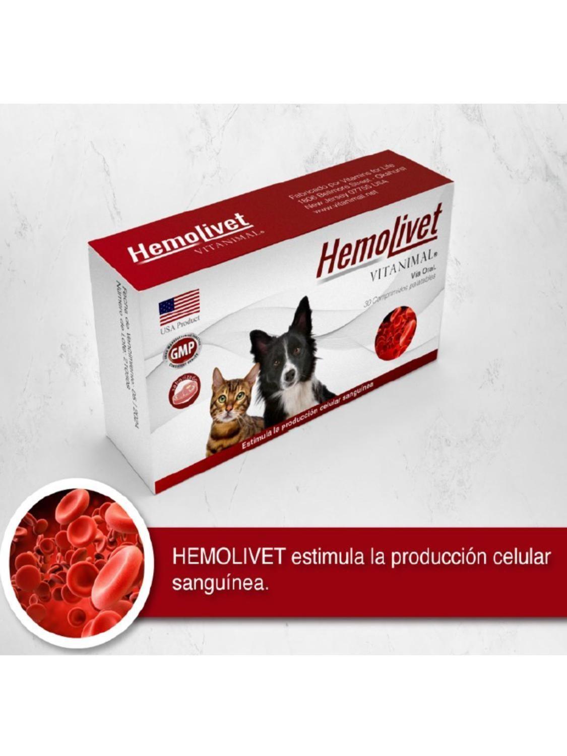 Hemolivet 30 Comprimidos Suplemento Vitaminas Mascotas-2
