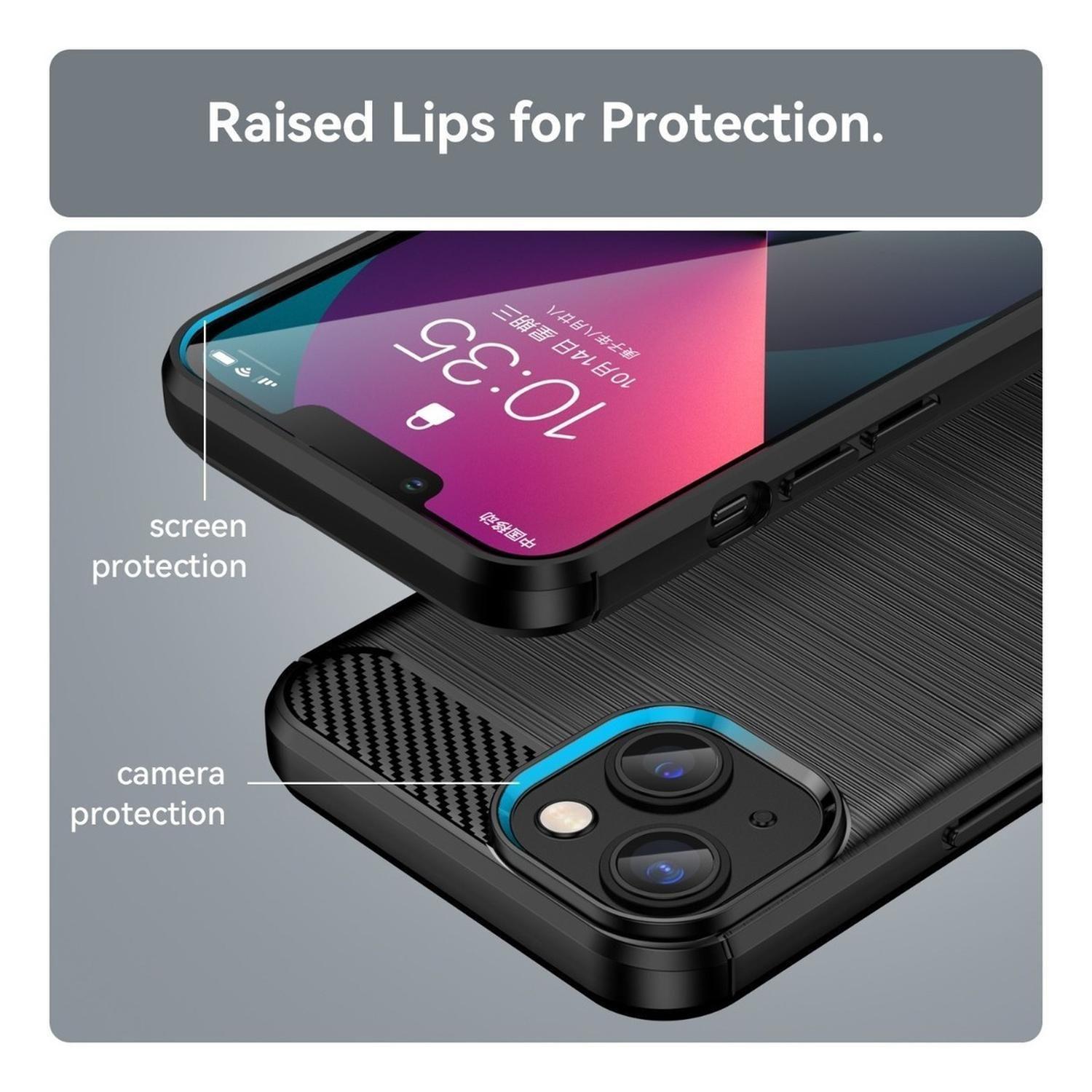 Carcasa para iPhone 14 Fibra de Carbono Antigolpes-6