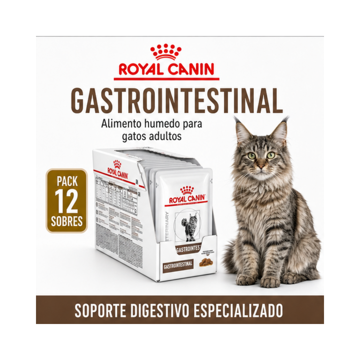 Royal Canin Pouch Gastrointestinal Gato 85g | Pack 12 Sobres-6