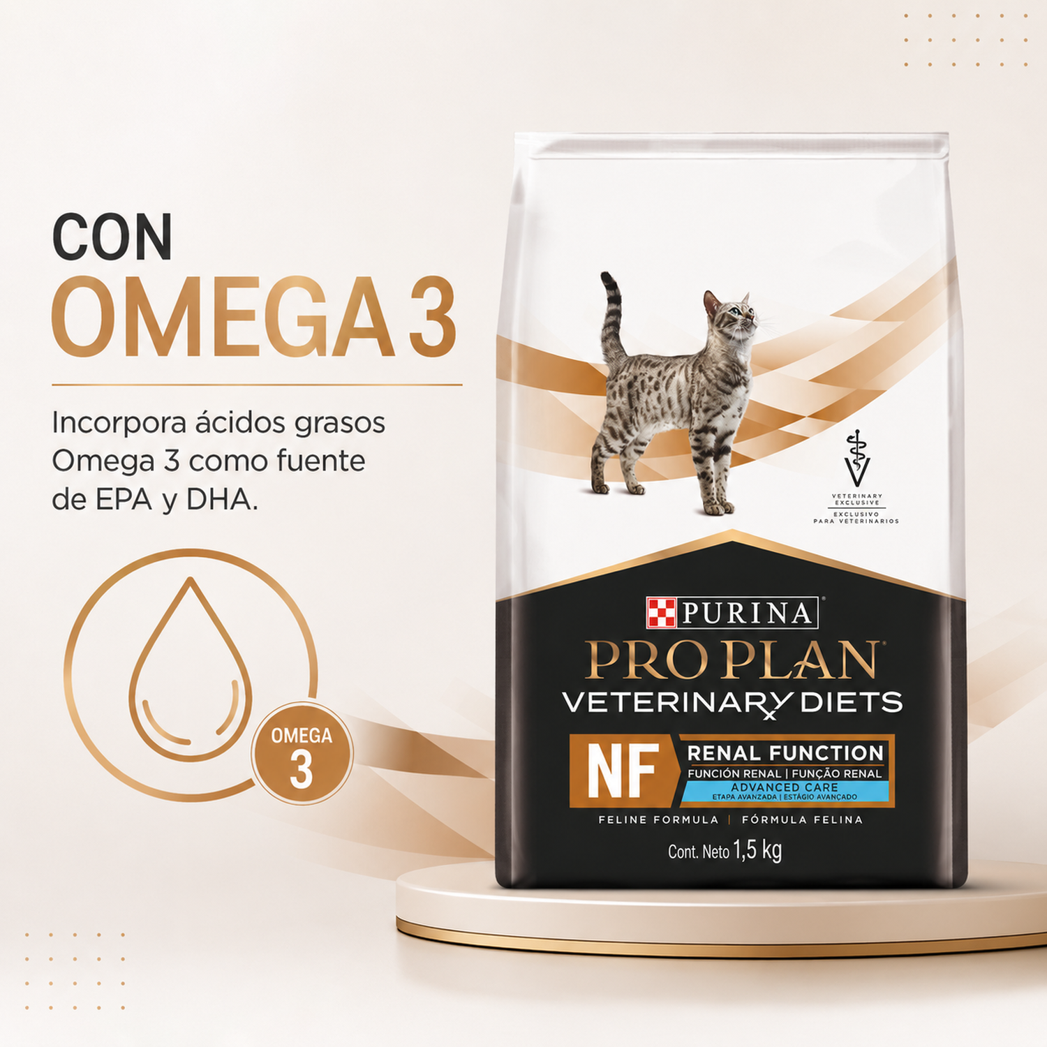 Pro Plan Veterinary Diets NF Renal Advanced Care Gato 1,5 Kg-2