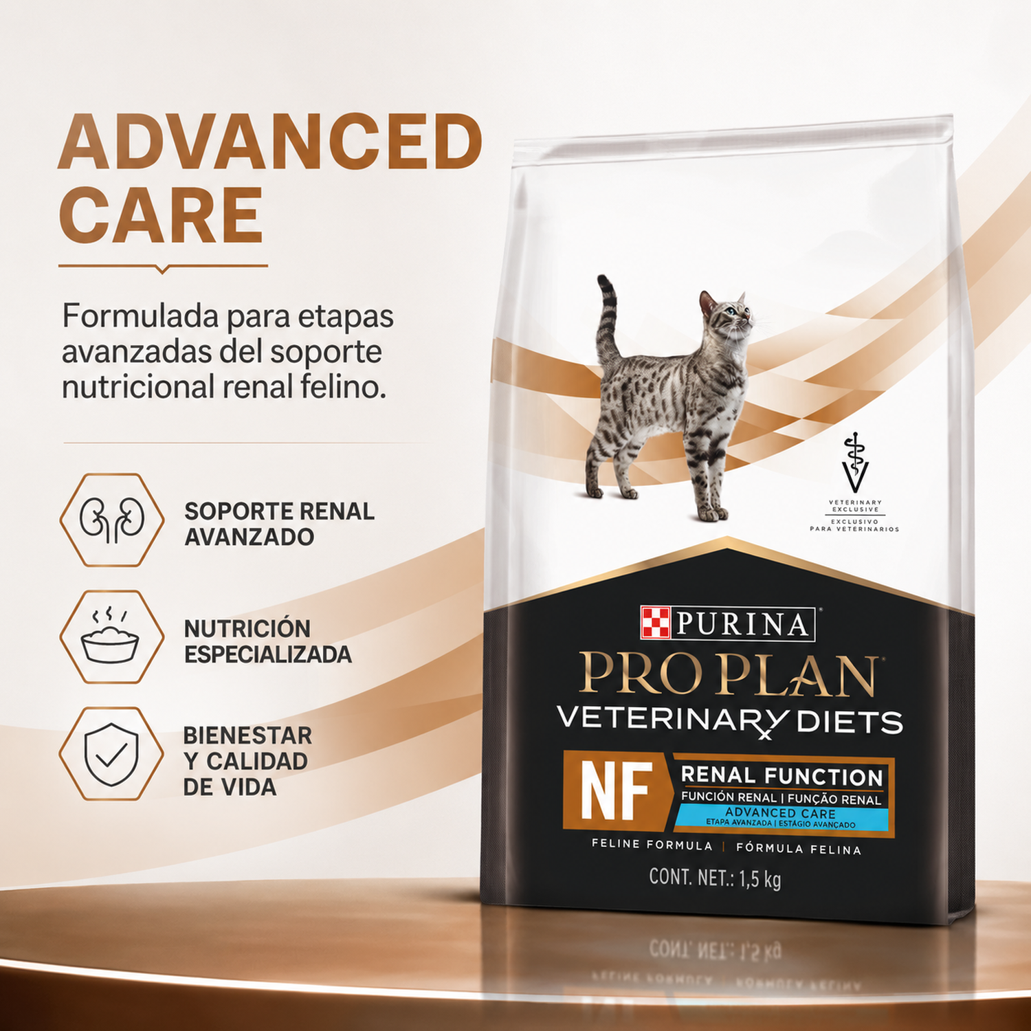 Pro Plan Veterinary Diets NF Renal Advanced Care Gato 1,5 Kg-5